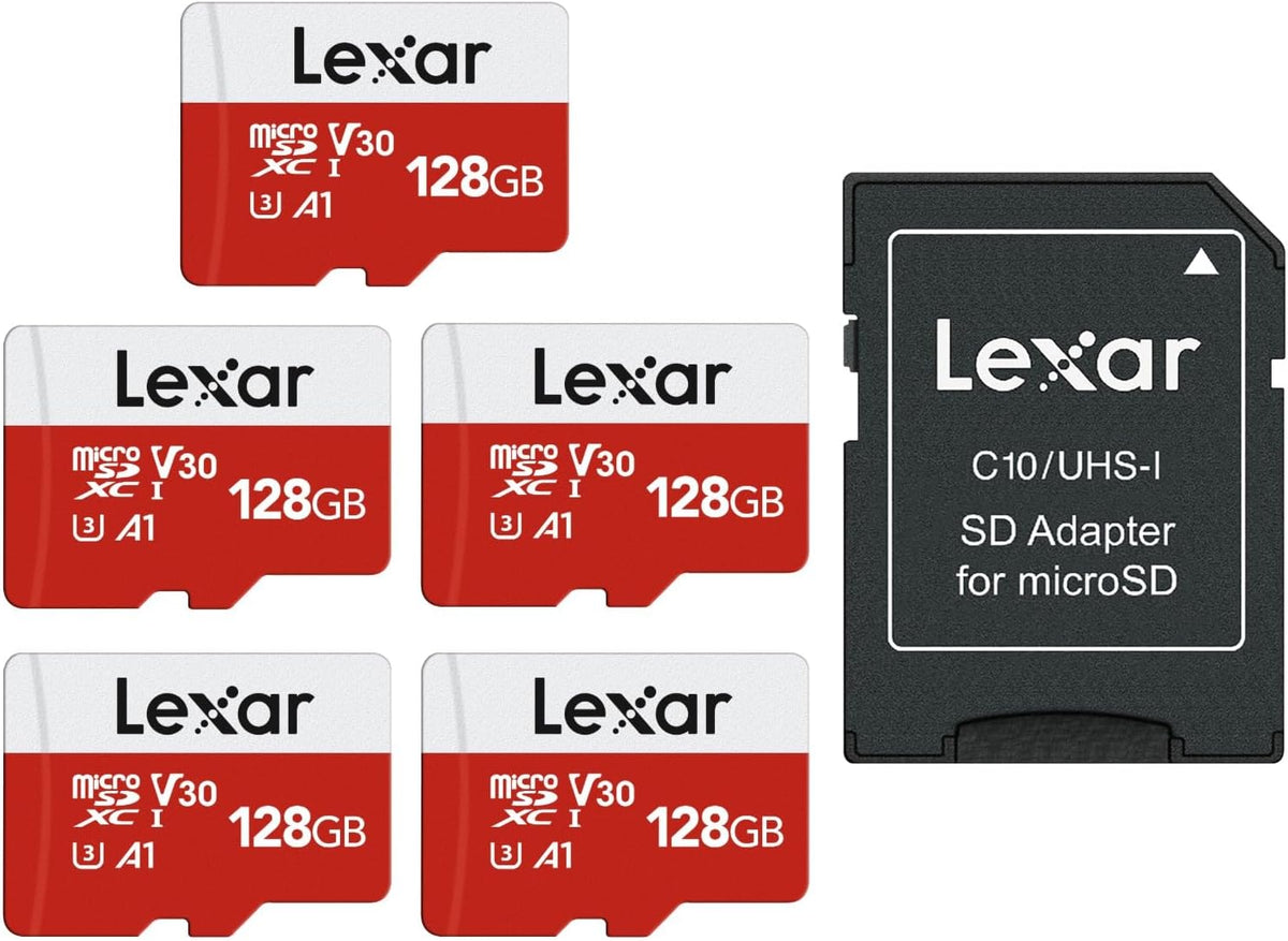 Lexar E-Series 128GB 5 PK Micro SD Card microSDXC UHS-I Flash Memory Card