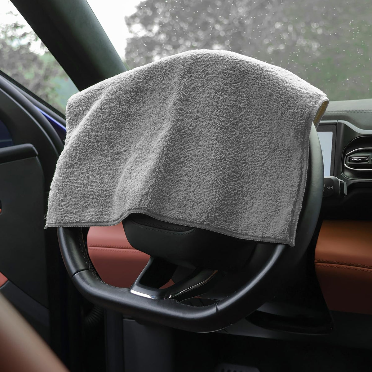 Car Wash Towels 16x16 - Microfiber, Grey 6-Pack