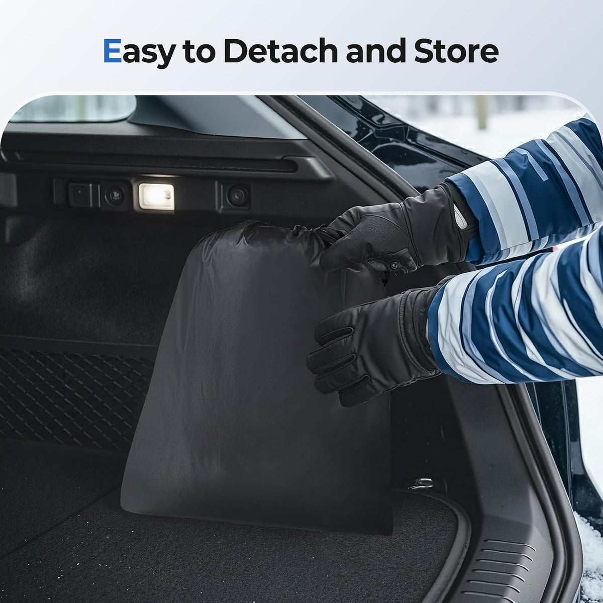 FLORICH Car Windshield Cover for Ice and Snow Heavy Duty 600D Oxford Fabric with Side Mirror Cover,Standard Winter Frost Hail Protector for Most Car, Truck, SUV, Van and MPV (66x 47Inch)