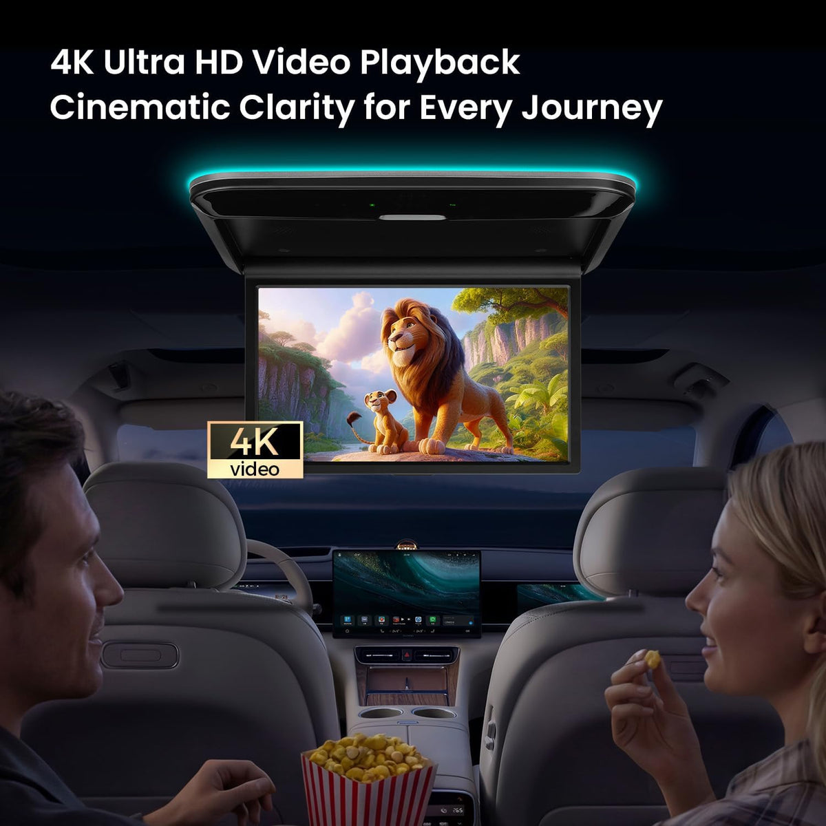 XTRONS 14-Inch Android Car Overhead Player Support HDMI, WiFi, 2GB+32GB