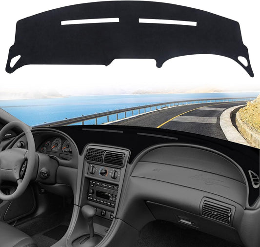 Dashboard Cover Mat Custom fit for Ford Mustang 1998 1999 2000 2001 2002 2003 2004 Flannel Dash Cover Mat Mustang Accessories Pad Car UV Sun Protection Interior Trim