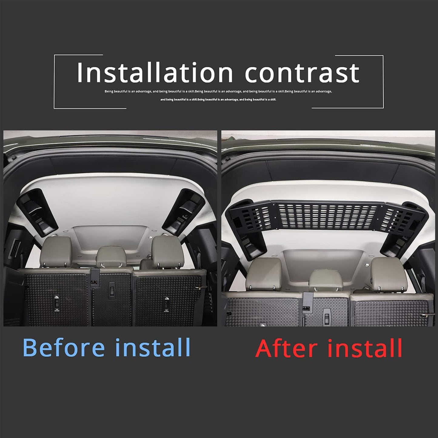 Modular Storage Panel Cargo Rack for L@nd Rover Defender 2020 2021 2022 2023, Aluminum Alloy Trunk Organizer Shelf Luggage Holder Storage Carrier Accessories