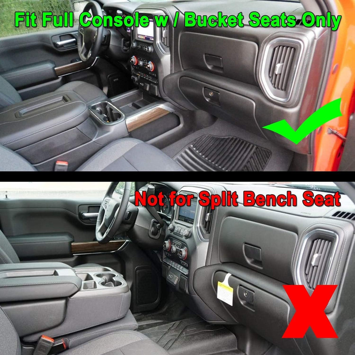 Center Console Tray Compatible with 2019-2023 Chevy Silverado/GMC Sierra