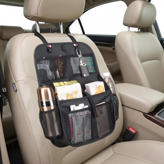 Viaviat Car Seat Organizer for the Front or Back Seat or Trunk, Multi-Use Car Interior Storage bag, Fit for SUV/MPV/Truck,Premium Waterproof Faux Leather (1, Black)