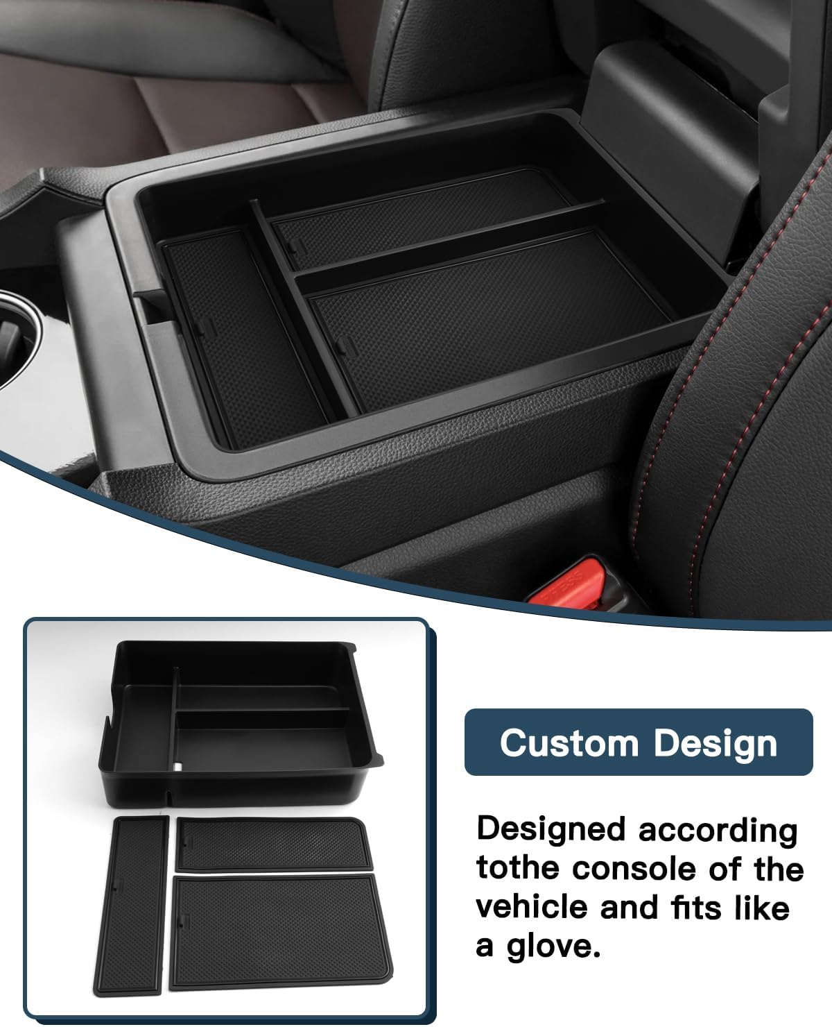 Ruiya 2026 Passport Center Console Organizer,for Honda Passport 2026 Accessories ABS Material Middle Console Glove Tray Compatible with 2026 Honda Passport RTL/TrailSport/TrailSport Elite