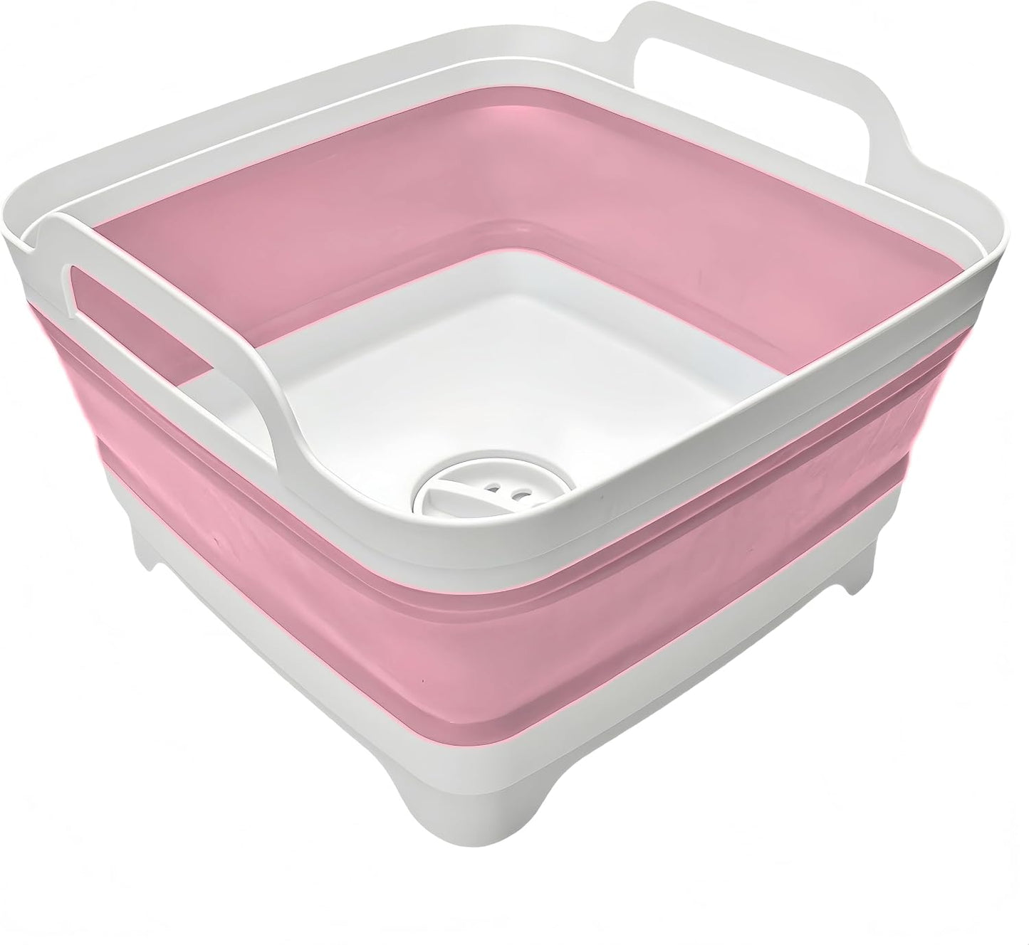 MontNorth Collapsible Basin Bucket,9L Collapsible Dishpan with Drain Plug for Kitchen Sink,5L Portable Foldable Small Plastic Water Supplies for Outdoor Garden Camping Fishing Car Wash(Sets of 2)