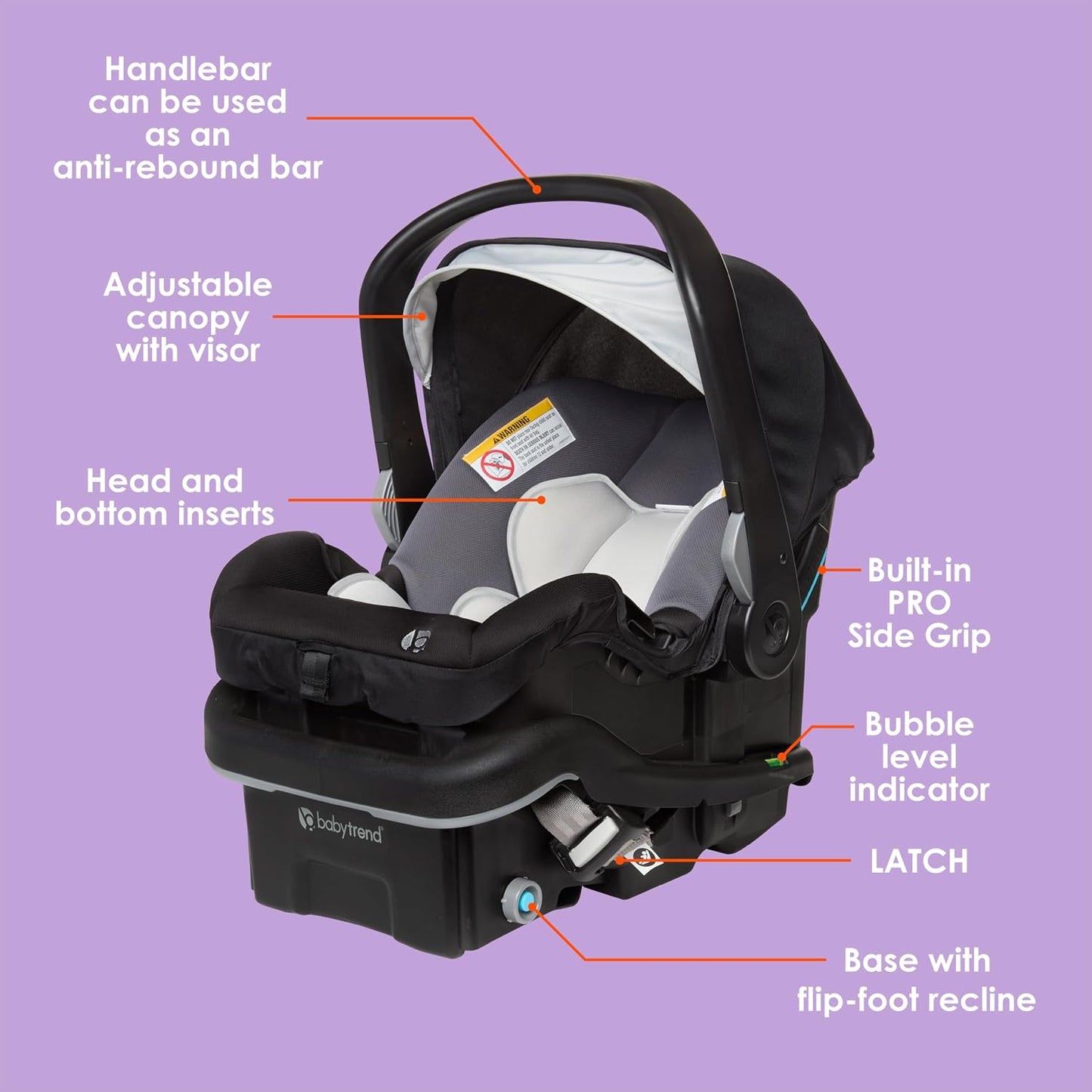 Baby Trend EZ-Lift™ PRO Infant Car Seat, Madrid Black