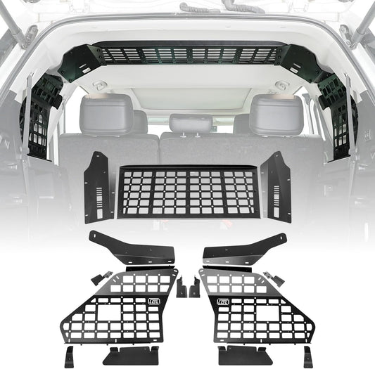 HIGH FLYING Car Accessories for Toyota Sequoia 2023 2024 2025 2026 Modular System Storage Molle Panels Trunk Shelf Storage Trunk Organizer Aluminum Alloy (Side Panel+Roof Panel)