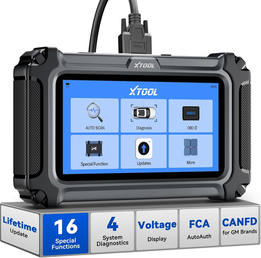 XTOOL D5S OBD2 Scanner, 16 Resets, Car Scanner for Engine ABS SRS Transmission, Crank Sensor Relearn, Throttle Relearn, EPB, Code Reader for Cars and Trucks, CAN FD&FCA Scan Tool, Lifetime Free Update