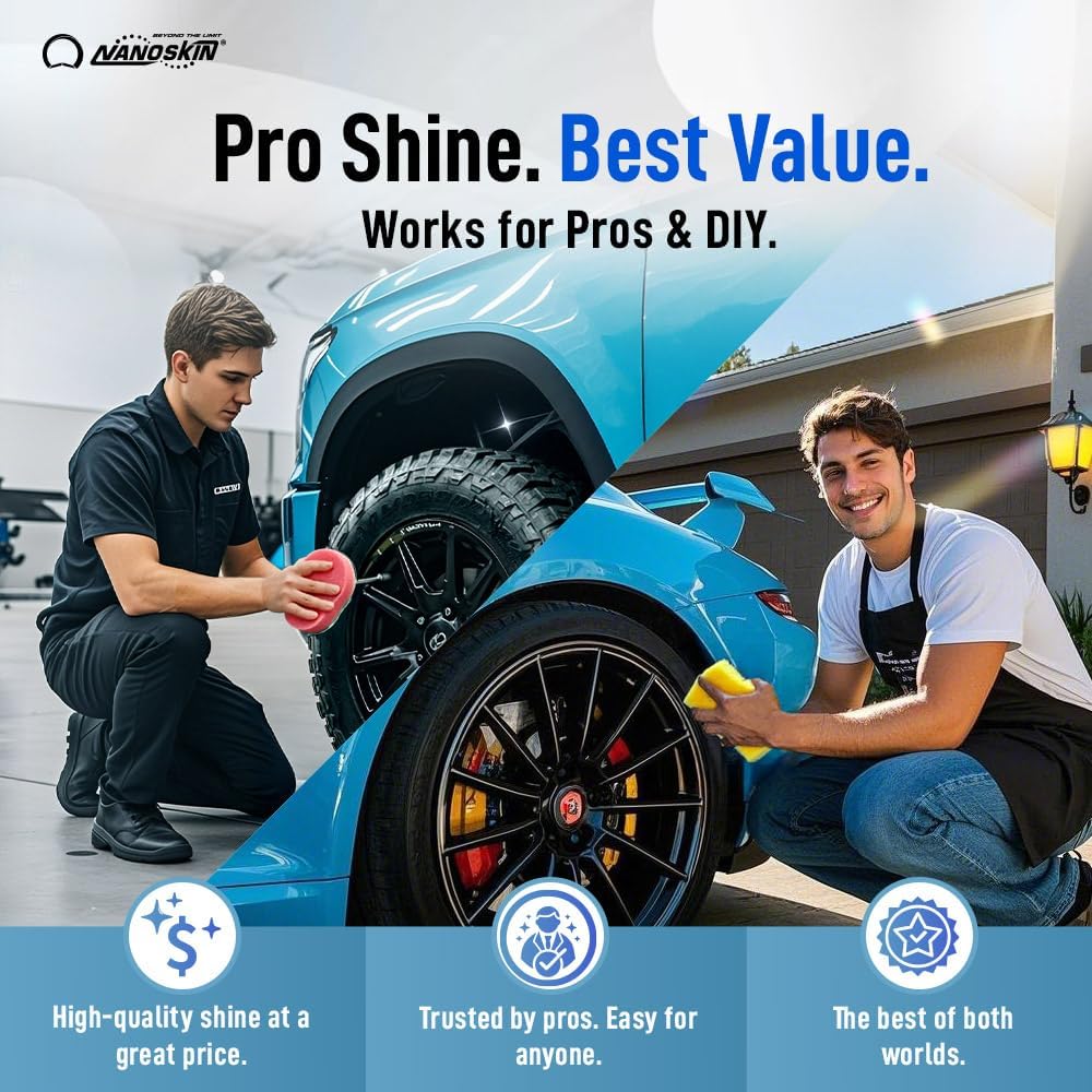 Nanoskin WET LOOK All Season Dressing 1 Gallon - Exterior Rubber & Plastic Solvent Based Dressing for Car Detailing | Produces a Deep, Rich, Long lasting shine | Safe For Cars Trucks, Motorcycles, RVs