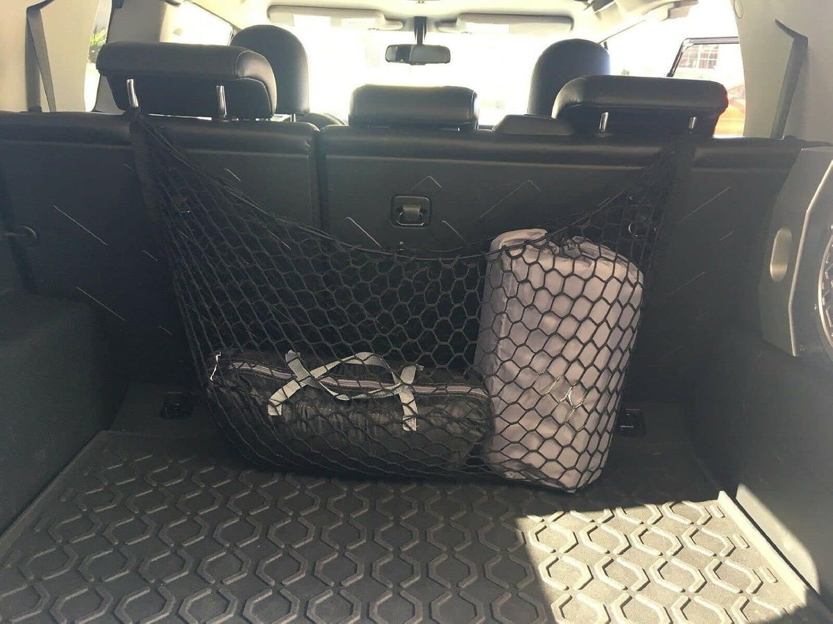 Rear Trunk Organizer Cargo Net for Toyota FJ Cruiser 2007-2014 – Envelope Style Cargo Net for SUV - Premium Mesh Elastic Car Trunk Organizer – Compatible with Toyota FJ Cruiser