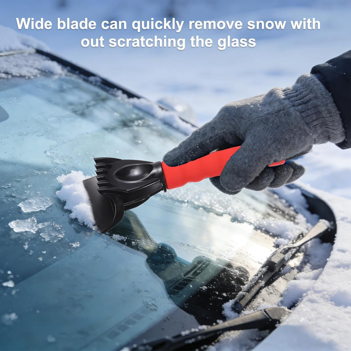 HARFINGTON Ice Scrapers for Car Windshield 10"x4" Window Frost Removal Tool