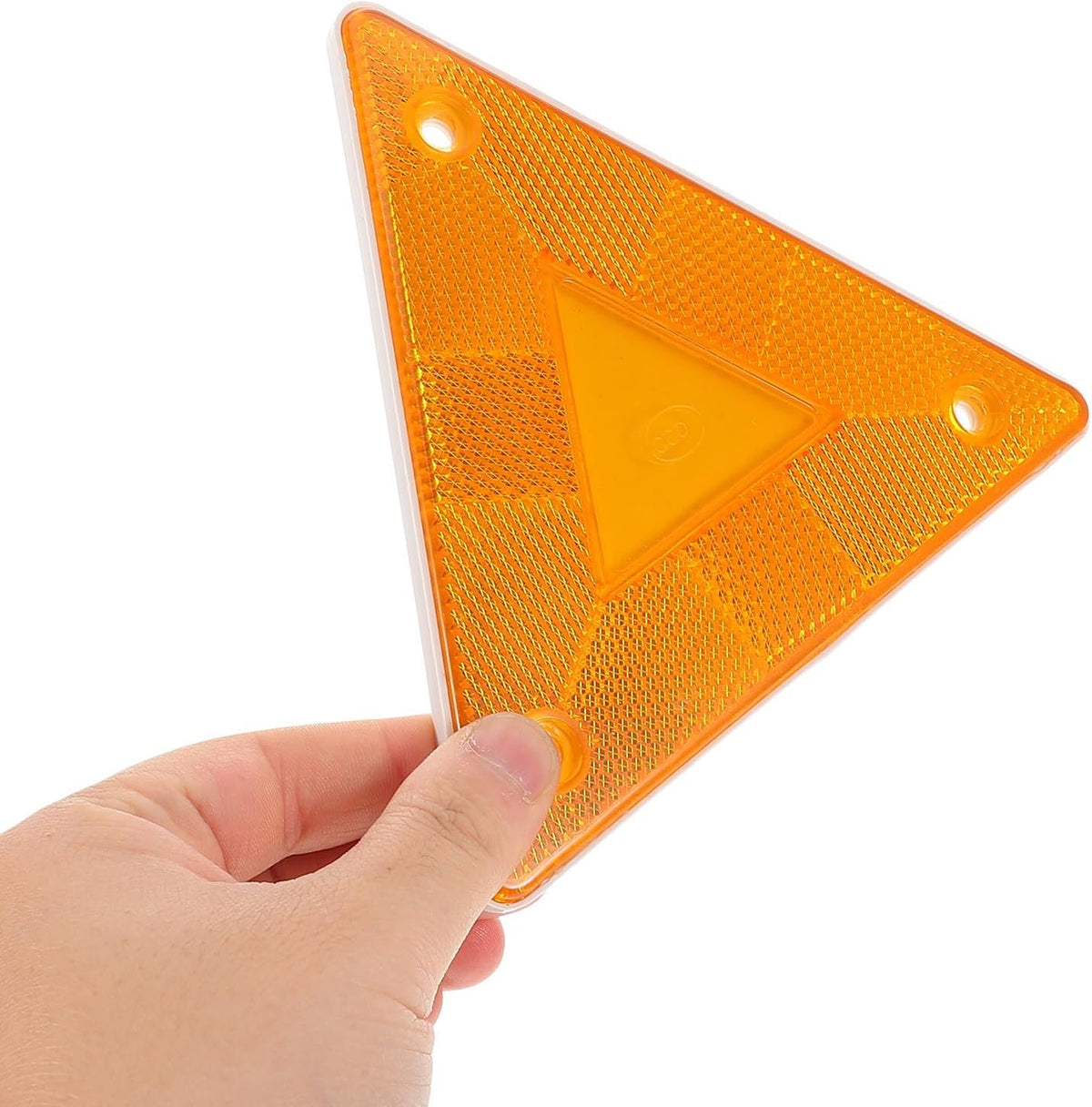10pcs Yellow Plastic Triangle Reflector Warning Sign for Vehicle Rear