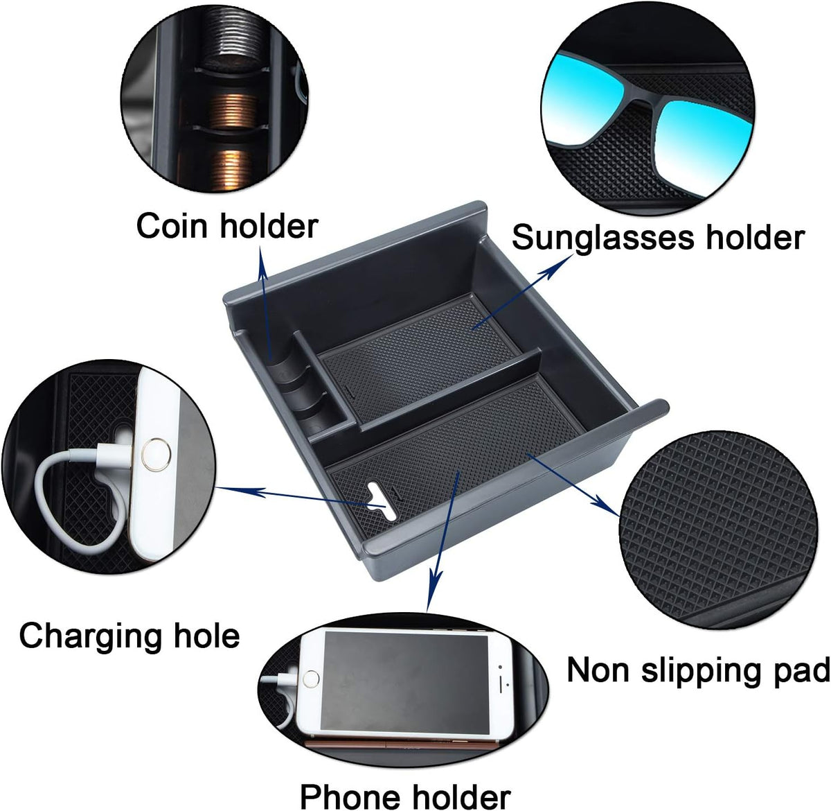 JKCOVER Organizer Tray For Toyota 4Runner 2010-2024/Kia Telluride 2020-2025