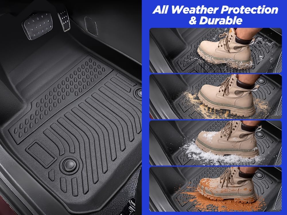Floor Mats Cargo Liner for Chevrolet Chevy Blazer 2026 2025-2019 (Not EV & Not Trailblazer),All Weather Rubber Carpets for Base/L/LS/LT/Premier/RS Accessories 2023 2022 2021 2020 Car Rug Cover