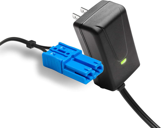 12 Volt Battery Charger with Small Blue Plug, for 12V Kid Trax Child Ride On Car Dodge Ram 3500 Rideamales Scout Pony Josie Unicorn Disney Mickey Minnie Mouse Coupe Charger