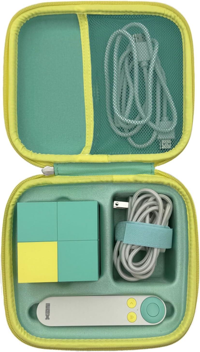 Thisness Travel Carry Case Compatible with Nex Playground Game System Custom Design Hard Shell Storage Case Nex Protective Accessories, Green and Yellow