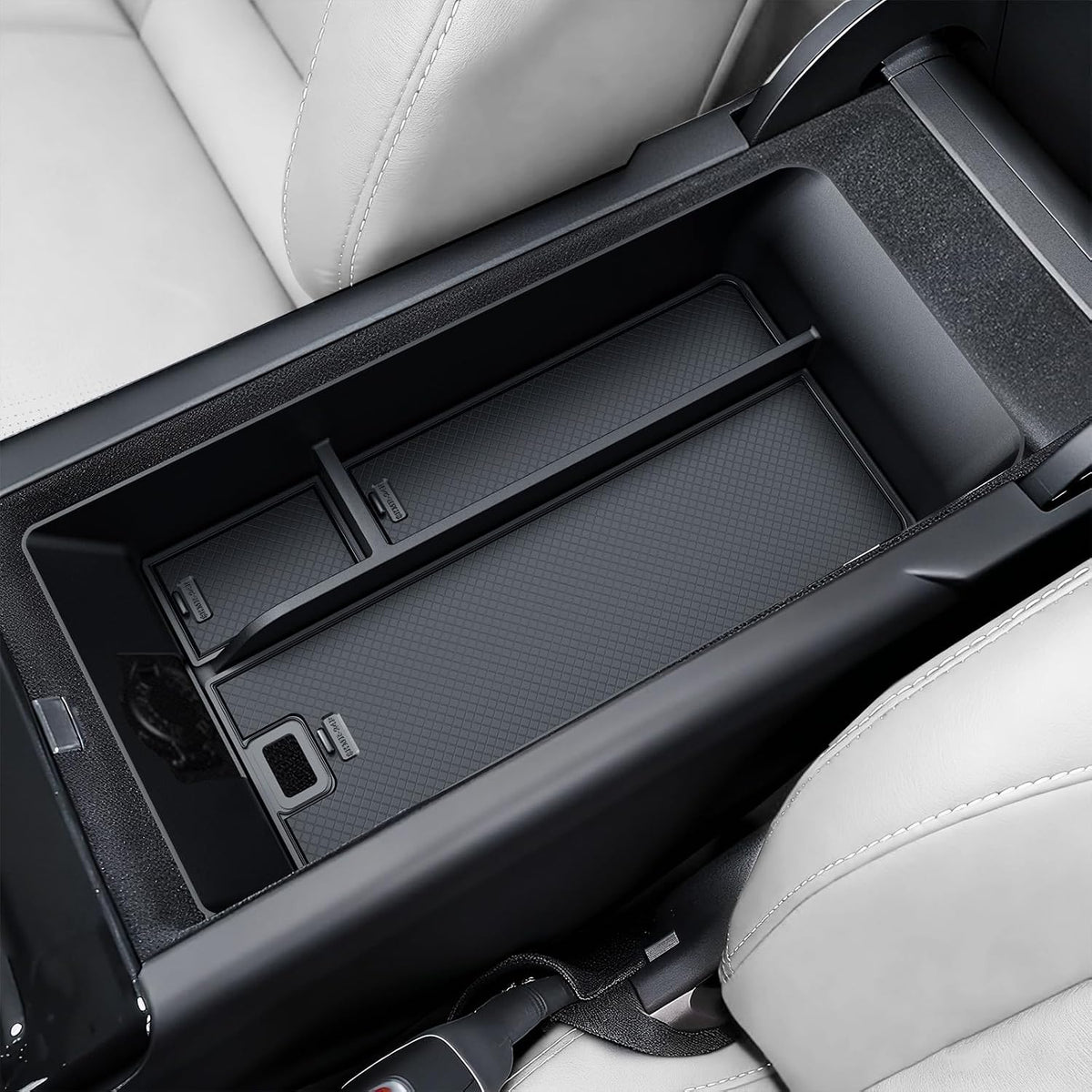 YPHUIKI 2PCS Center Console Organizer for Toyota Camry 2025 2026 Accessories Wireless Charging Anti-Slip Mat Armrest Storage Box Organizer Tray for 9th Gen Camry (LE SE XLE XSE Nightshade)