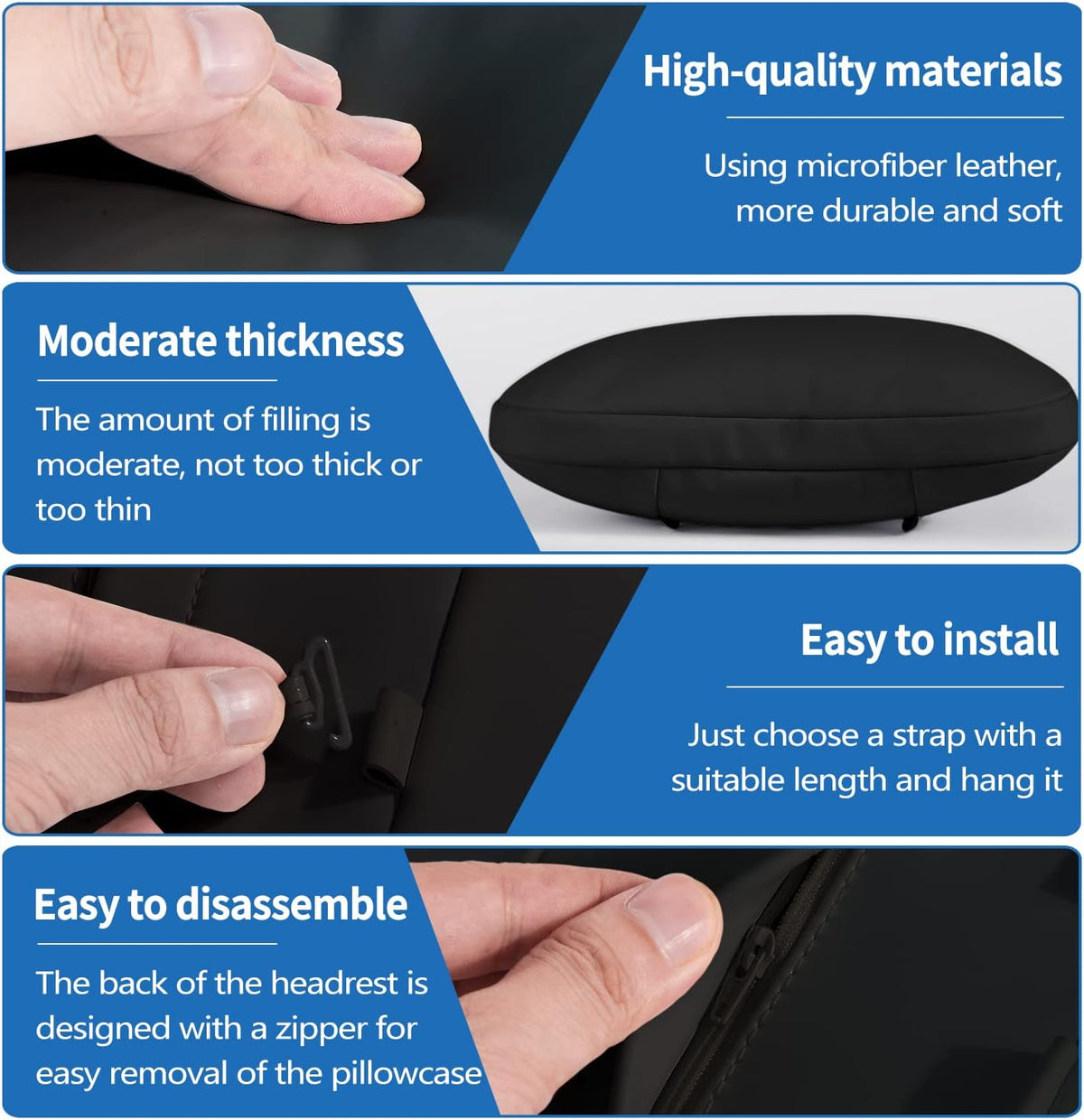 1 Pack Car Headrest Neck Pillow for Tesla