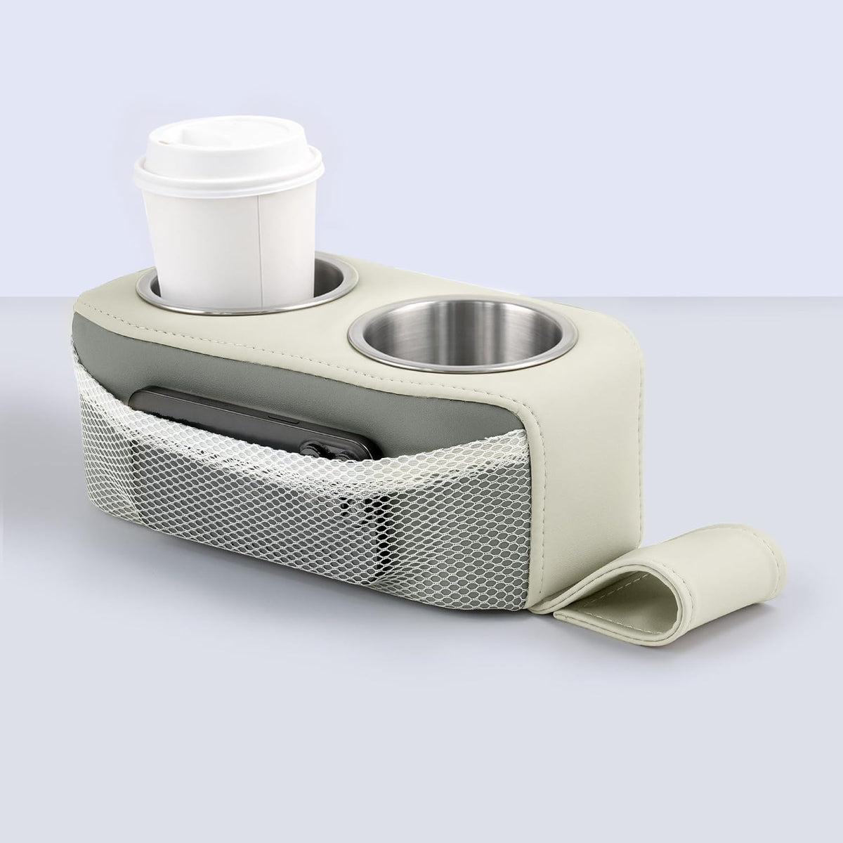 Pontoon Cup Holder,Boat Seat Cup Drink Holder（White&Gray）