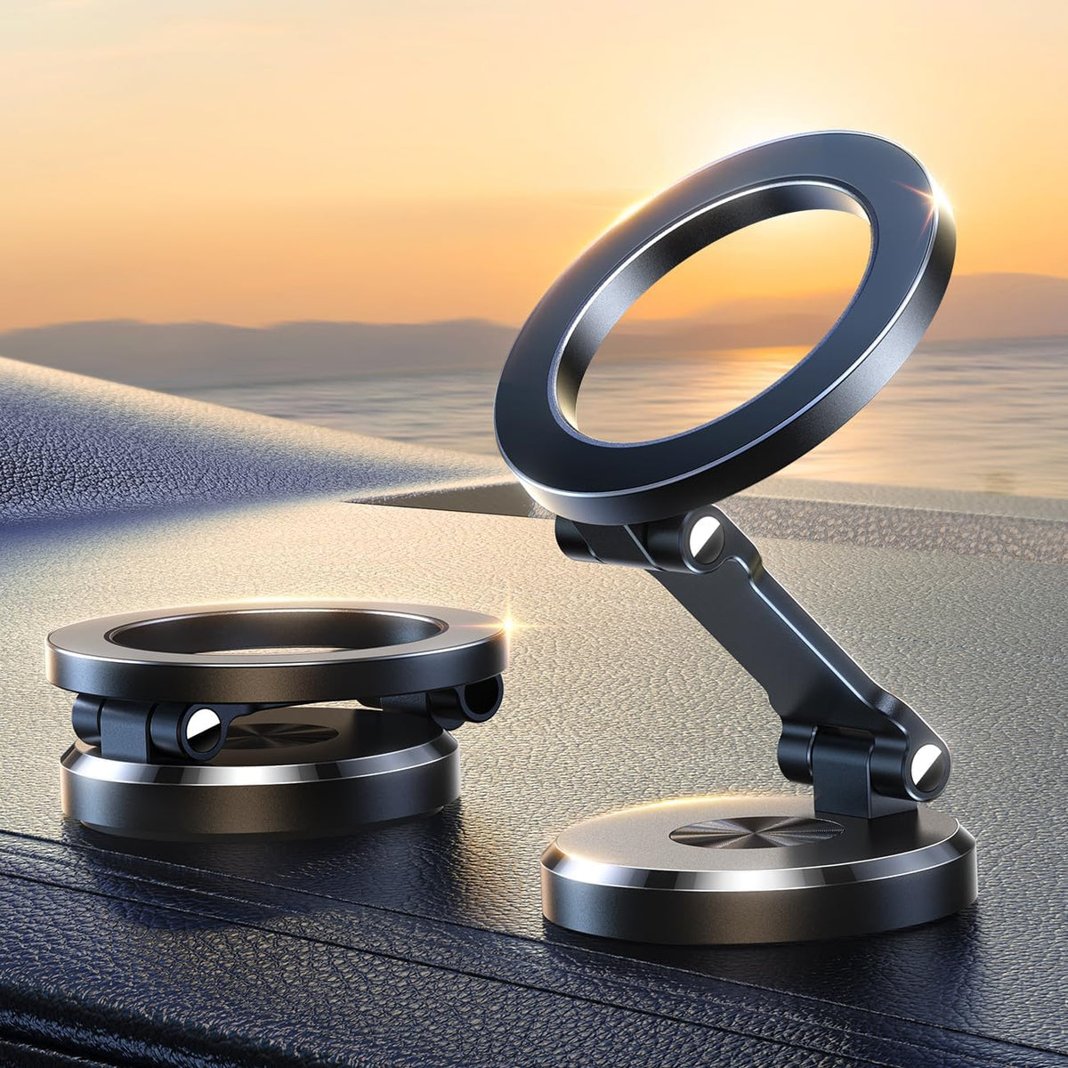 All-Metal MagSafe Car Mount, 360° Rotation Base Magnetic Phone Holder