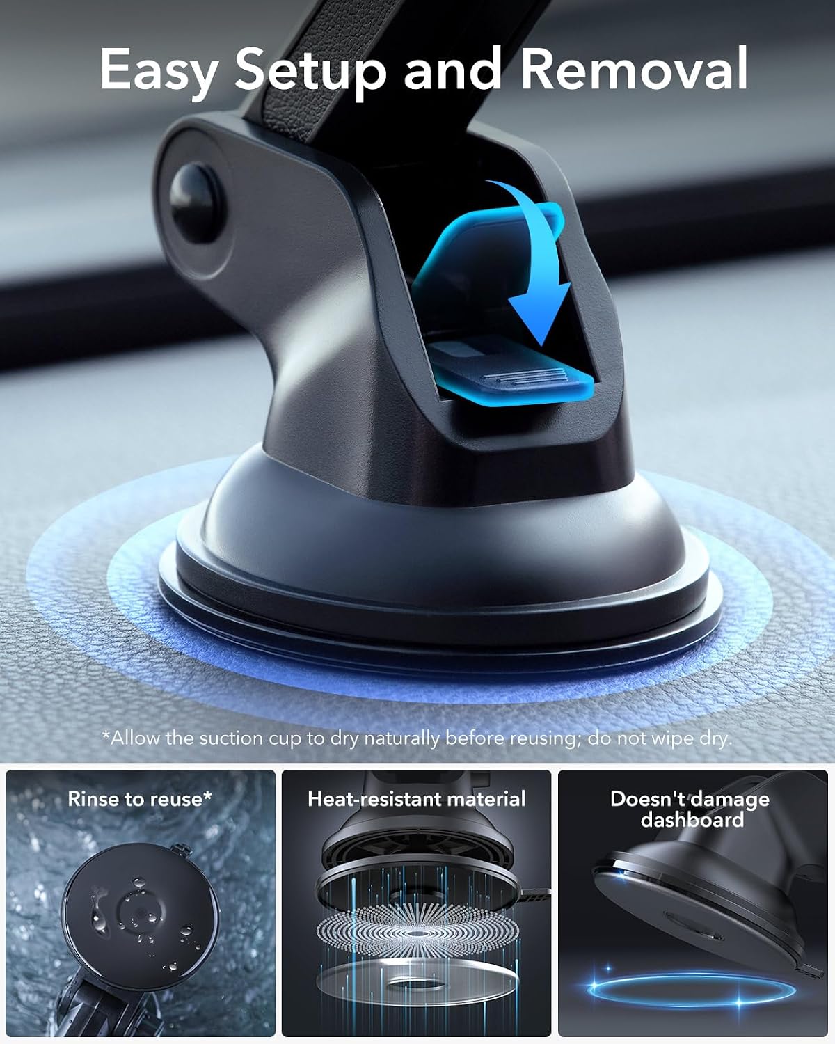 ESR for MagSafe Car Mount, Car Phone Holder for iPhone 18 Pro Max/Duo/17-12