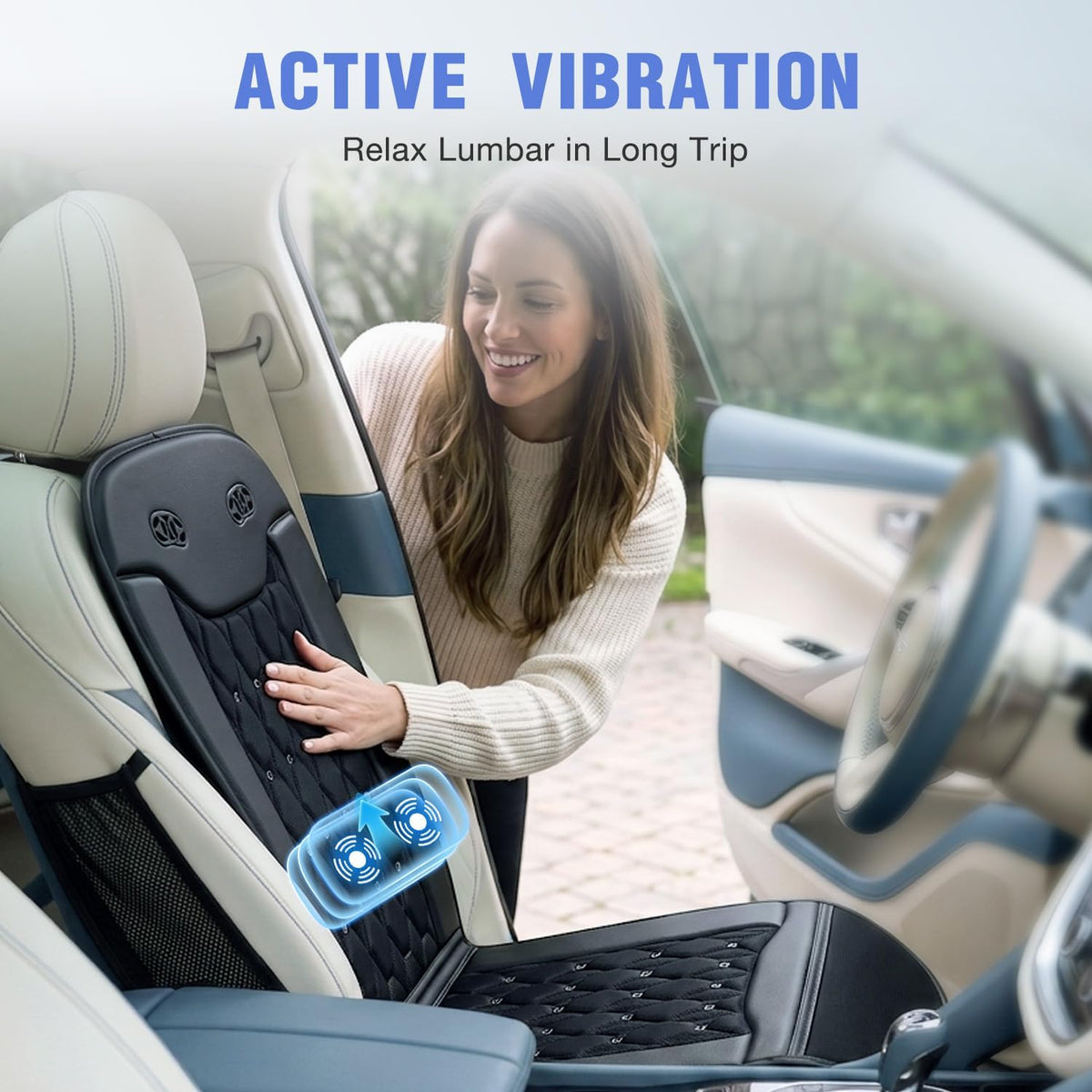 Cooling Car Seat Cover Front Seat, Cooling Car Seat Cushion Back Massager