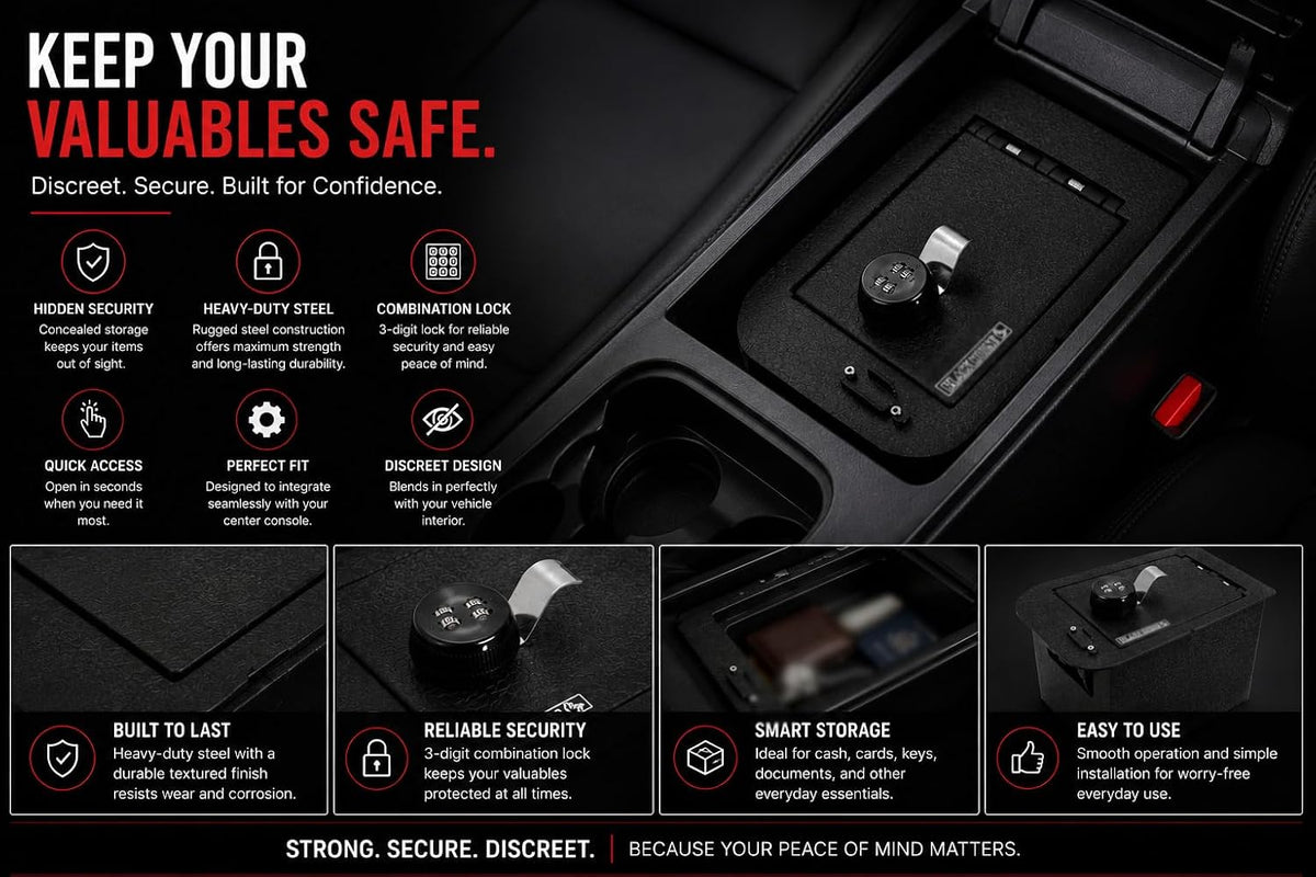 Black Horse Off Road Center Console Safe-ASTR01