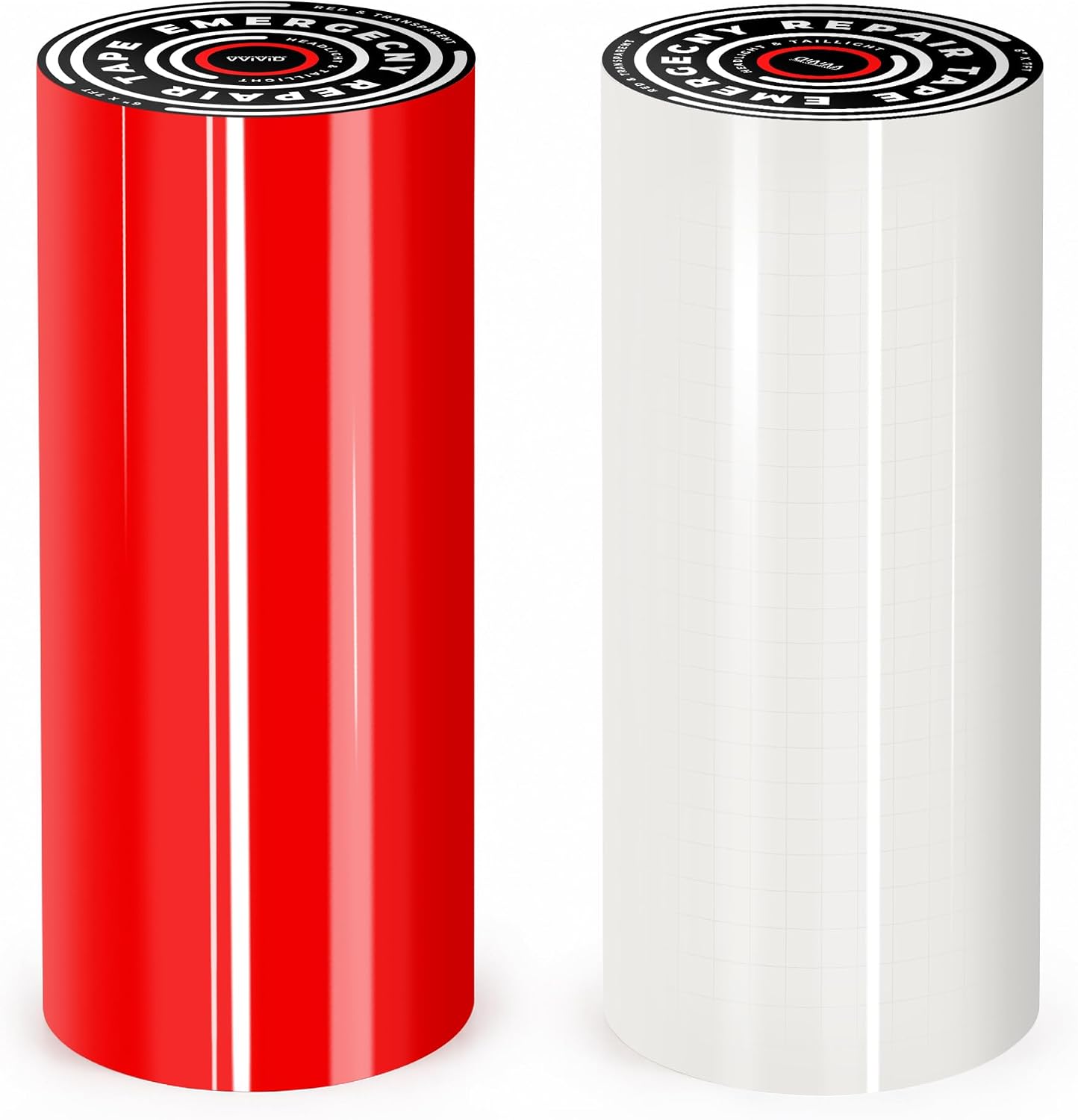 VViViD Headlight & Taillight Adhesive Repair Tape Red and Transparent 2-Roll Pack (1.8" x 7ft)