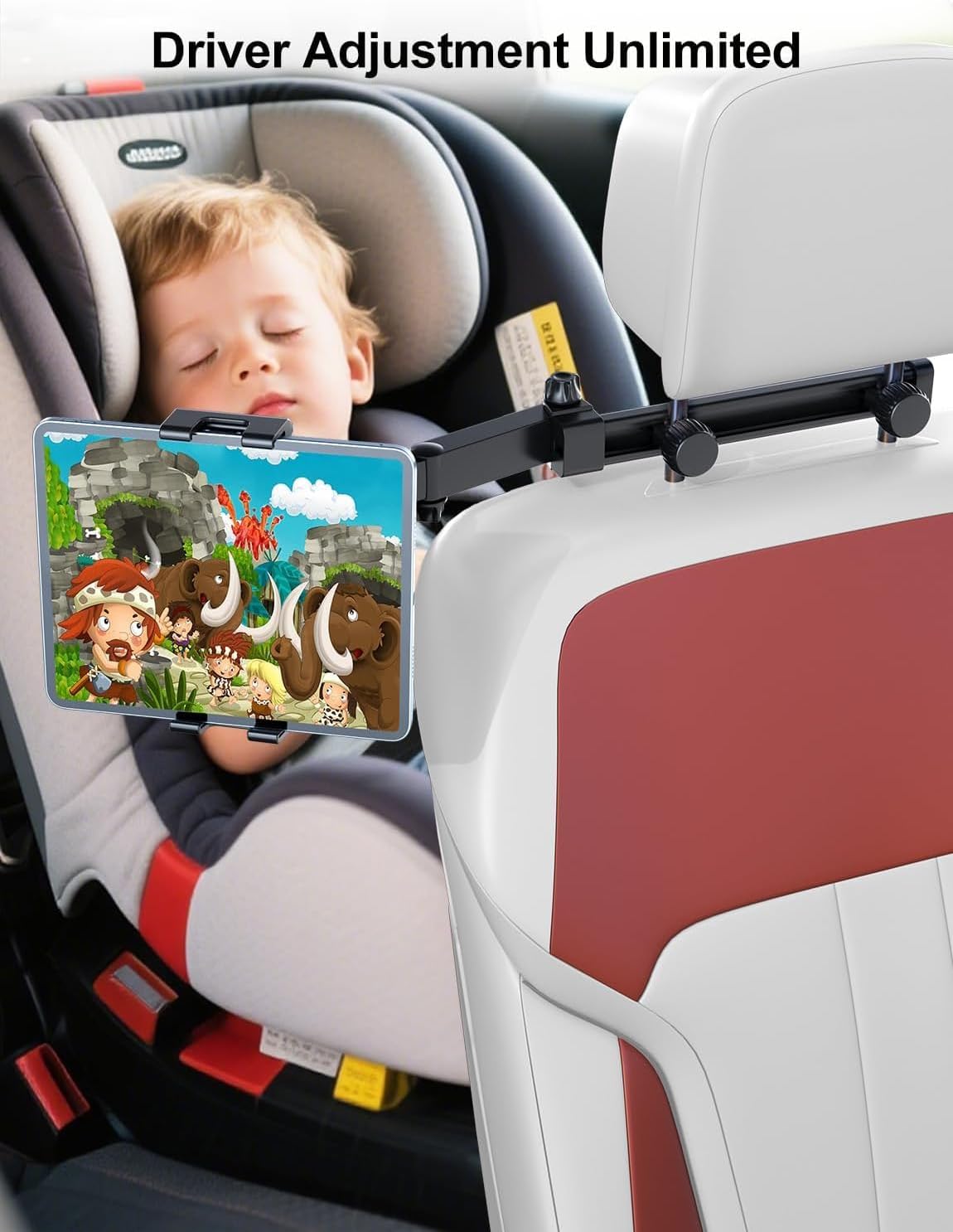 PLDHPRO Tablet Holder for Car Headrest Mount iPad Backseat Foldable Back Seat Stand Compatible 5.5-14.6'' Phones Tablets, Road Travel Essentials for Kids Accessories