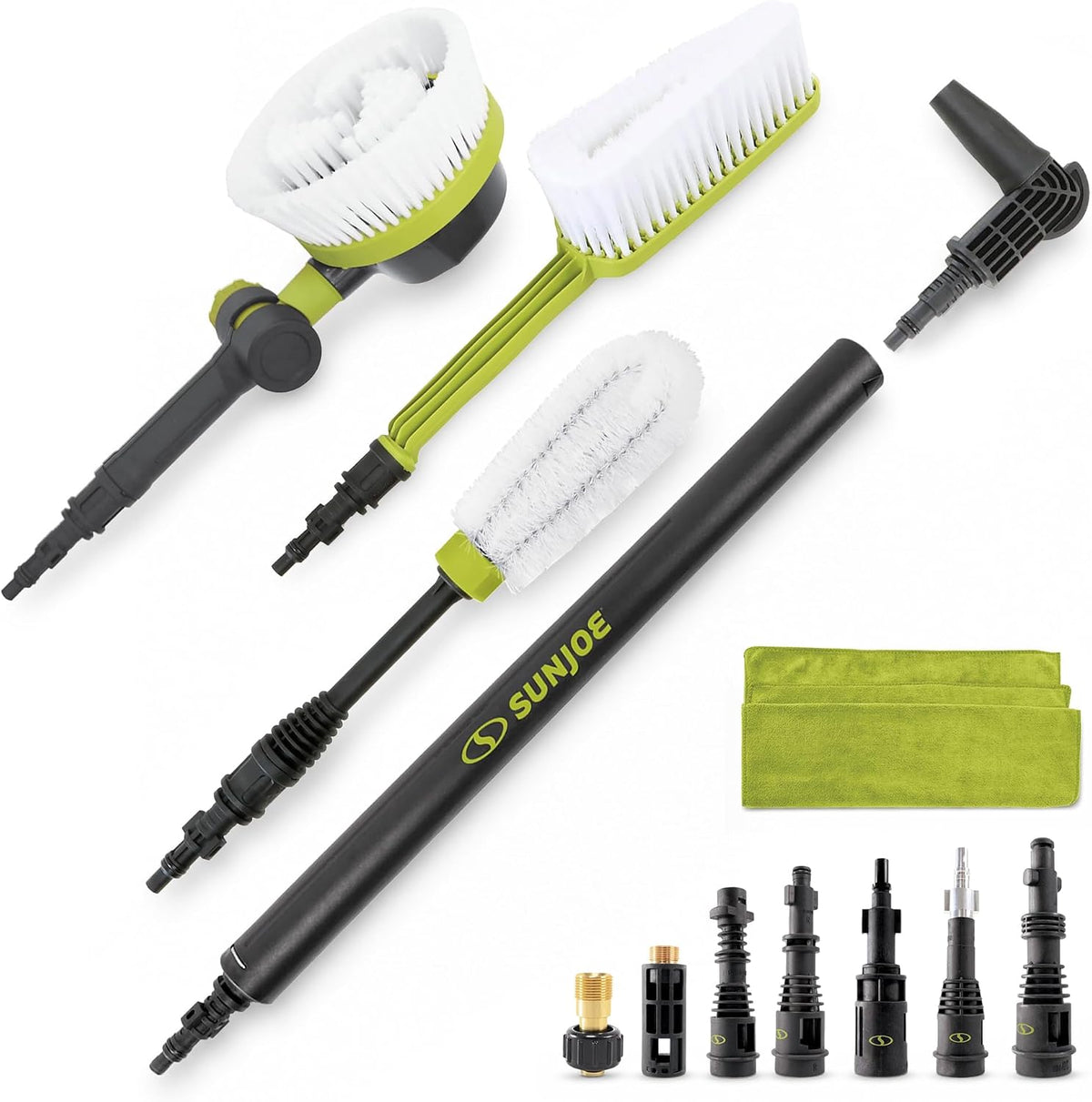 Sun Joe Auto Car Cleaning Kit for Pressure Washers, Brush Set, SPX-ACS-MAX