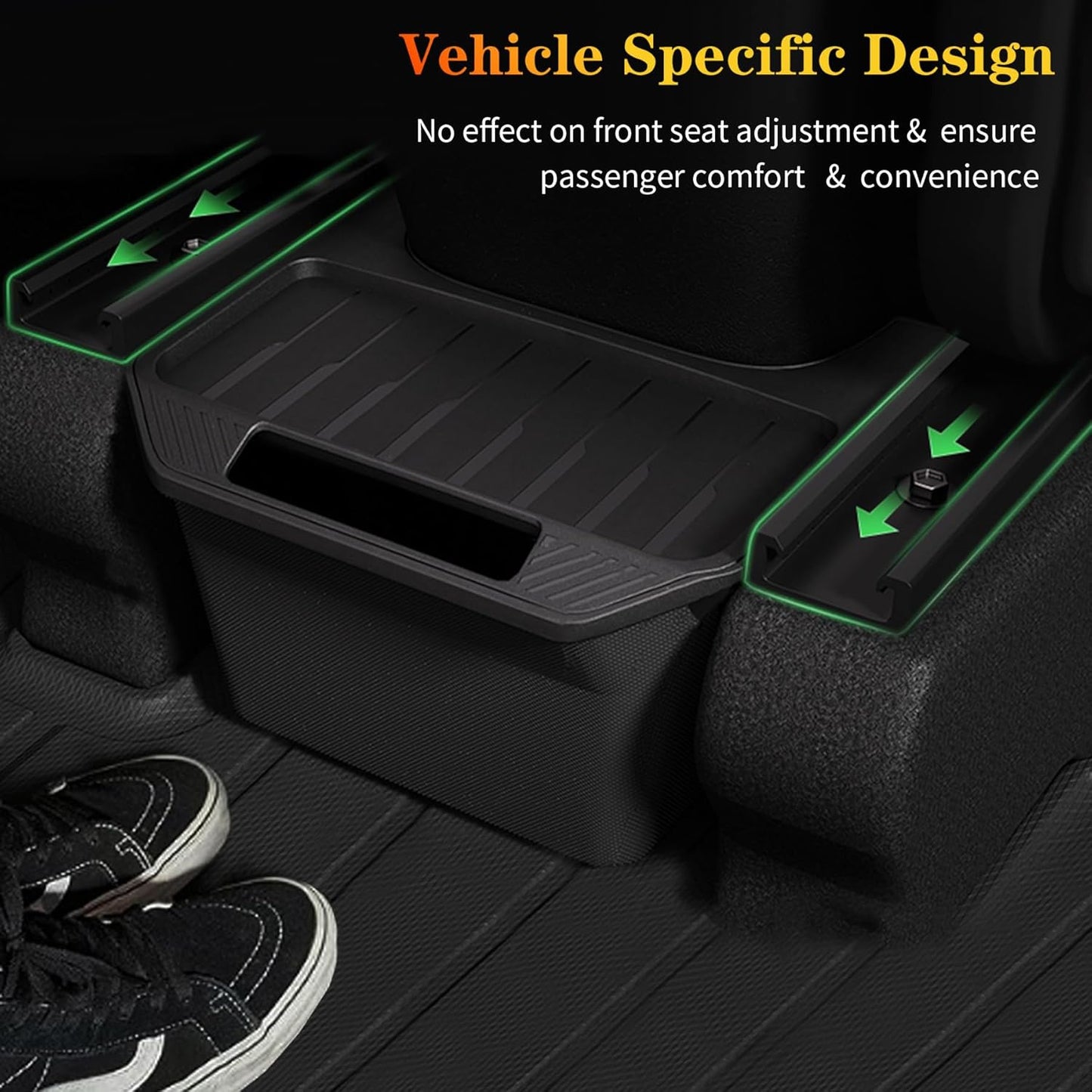Model Y Trash Can Rear Center Console Organizer Compatible for Tesla Model Y 2020-2025, 2nd Row Seat Rear Bin TPE Backseat Storage Box Middle Air Outlet Garbage Can with Anti-Slip Lid Cover