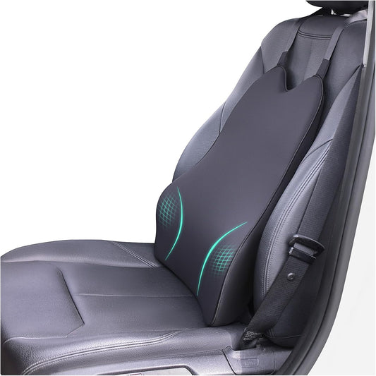 Lumbar Support Pillow for Car - 20.9 Inch Extended Car Back Support Relieves Full Back Discomfort on Long Rides, Rebuilds Support for Older Vehicles, Fits Mid-to-Large Sedans, SUVs &amp; Trucks