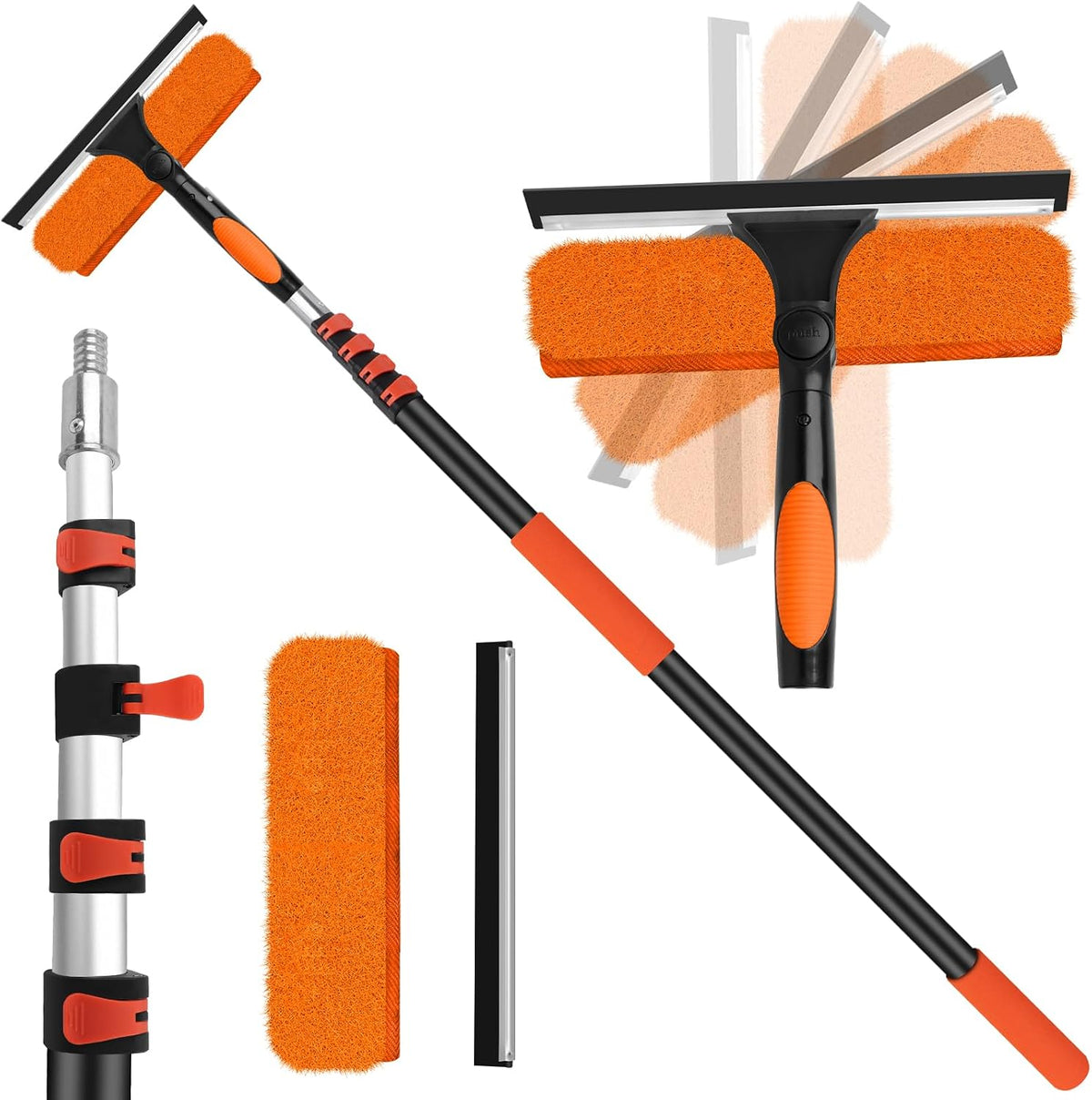 30FT High Window Cleaning Kit with Pole,Professional Window Clean Pole Kit