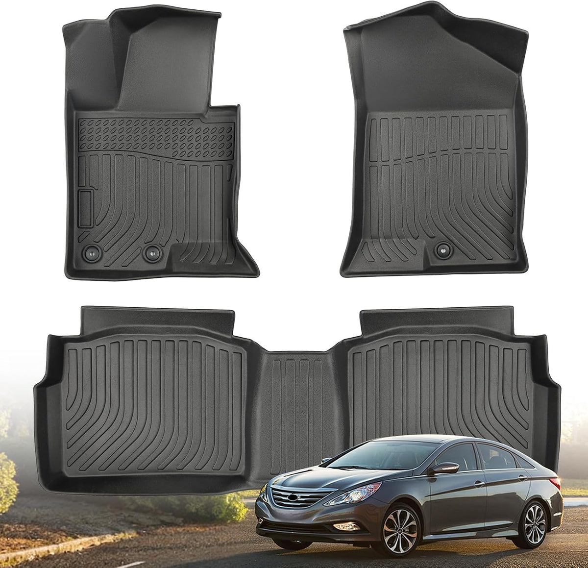 Floor Mats for 2011-2014 Hyundai Sonata 2015 Hyundai Sonata Hybrid(Not Gas)