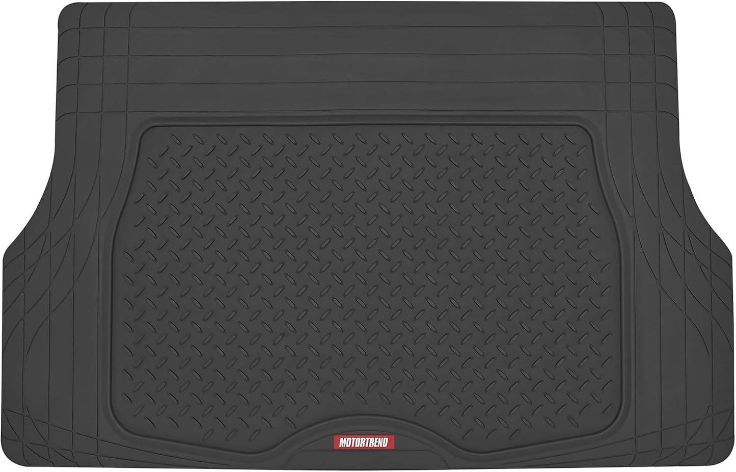 Motor Trend Heavy Duty Utility Cargo Liner Floor Mats for Car Truck SUV, Trimmable to Fit Trunk, All Weather Protection Black 31.5" x 50" BK
