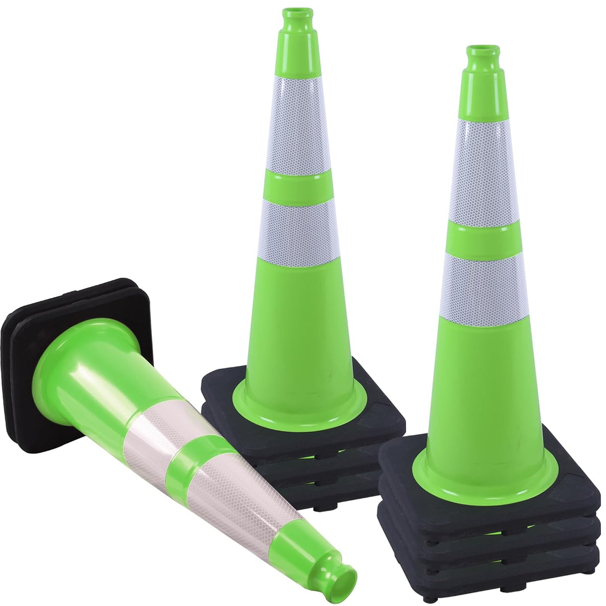 OrangeStar 8 Pack 28" Traffic Safety Cones, Green Cones Construction Cones