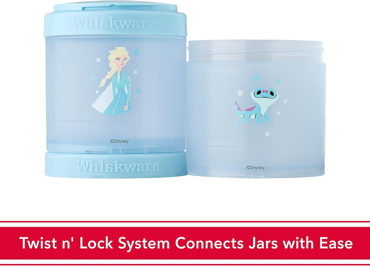 Whiskware Disney Stackable Snack Containers Bundle with 3 Pixar Cars Cups and 3 Frozen Princess Cups
