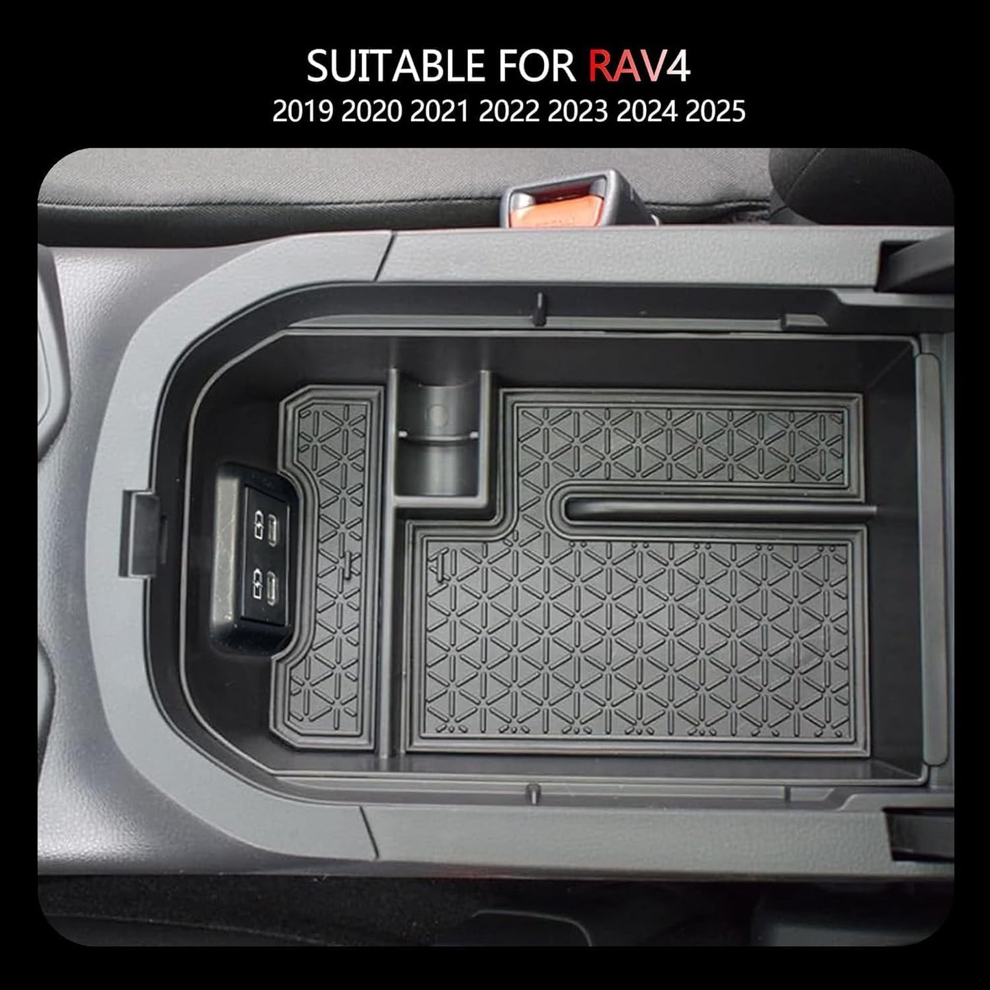 7PCS Upgrated Center Console Organizer for Toyota RAV4 2026 2025 2024 2023 2022 Dashboard Storage Organizer, Console Divider Storage Tray, Armrest Storage Box, 4of Car Hooks for RAV 4 Accessories
