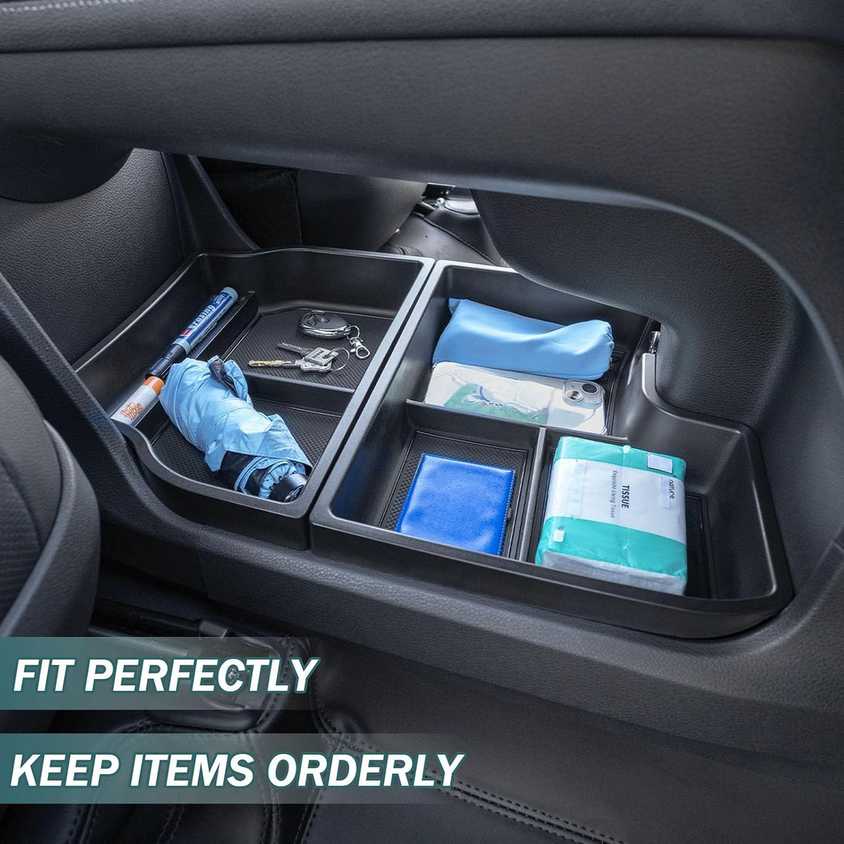 TOPINSTALL 2PCS Bottom Console Trays for 2021-2026 Toyota Sienna