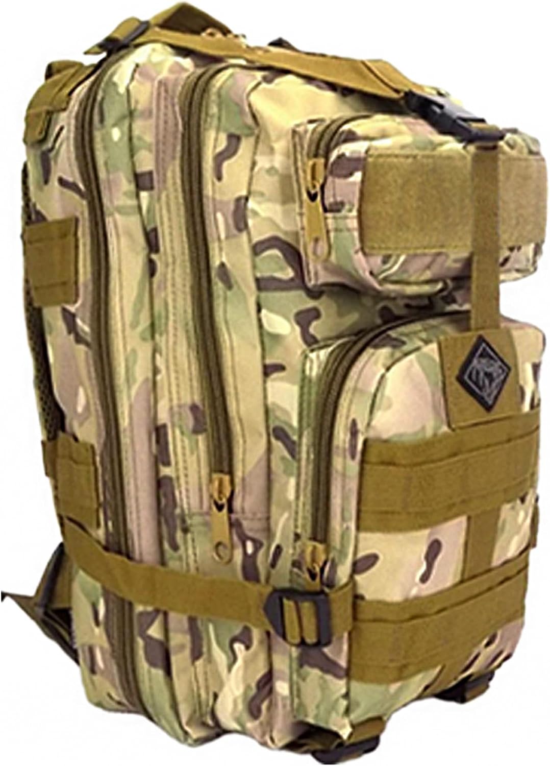Medium Backpack with Pistol Retention System, Black, Concealed Carry Capability with MOLLE Webbing Exterior for Modular Gear Expansion