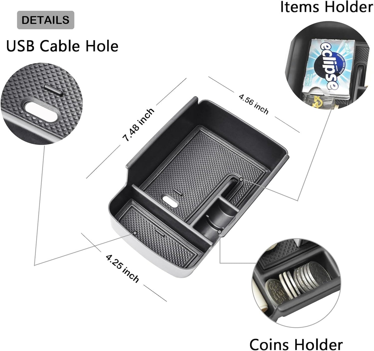Center Console Organizer Tray for 2024-2026 Chevrolet Trax & Buick Envista