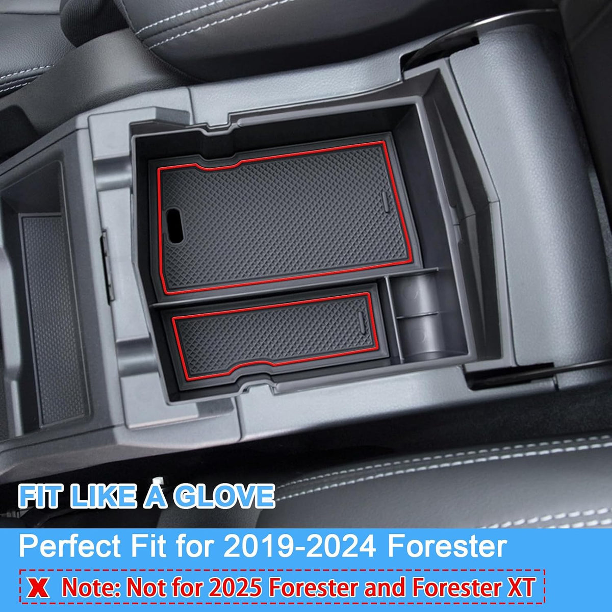 JKCOVER Center Console Organizer Tray For 2019-2024 Subaru Forester