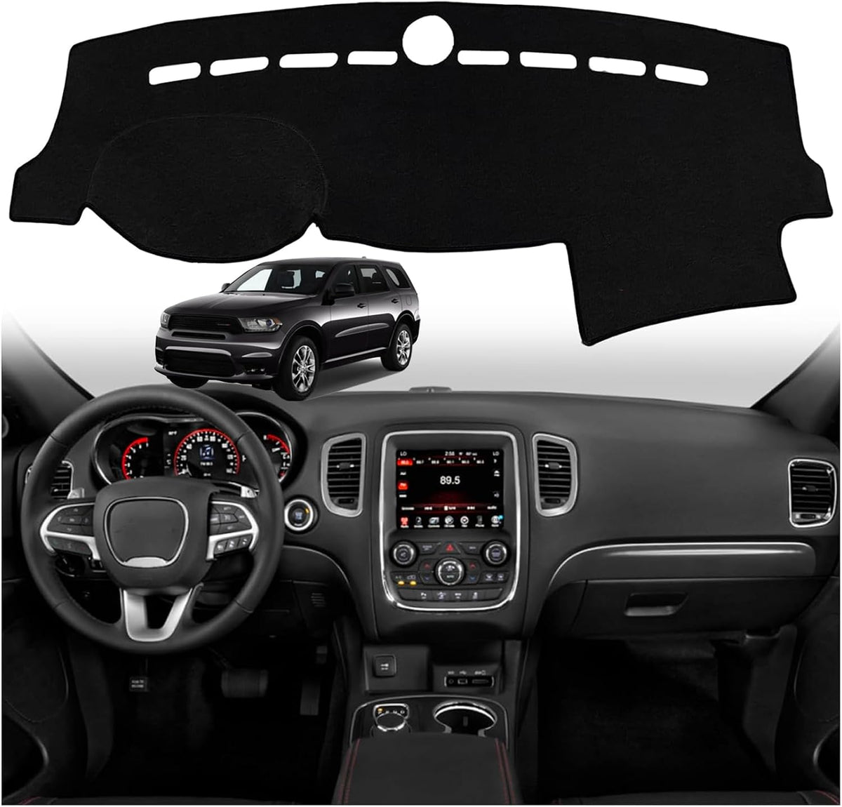 Dashboard Mat Cover Pad - Compatible with Dodge Durango SXT Limited GT R/T Citadel (2011-2020) | Custom Fit Dash Mat | Anti-Glare & UV Dash Protector | Interior Dashboard Protection Pad