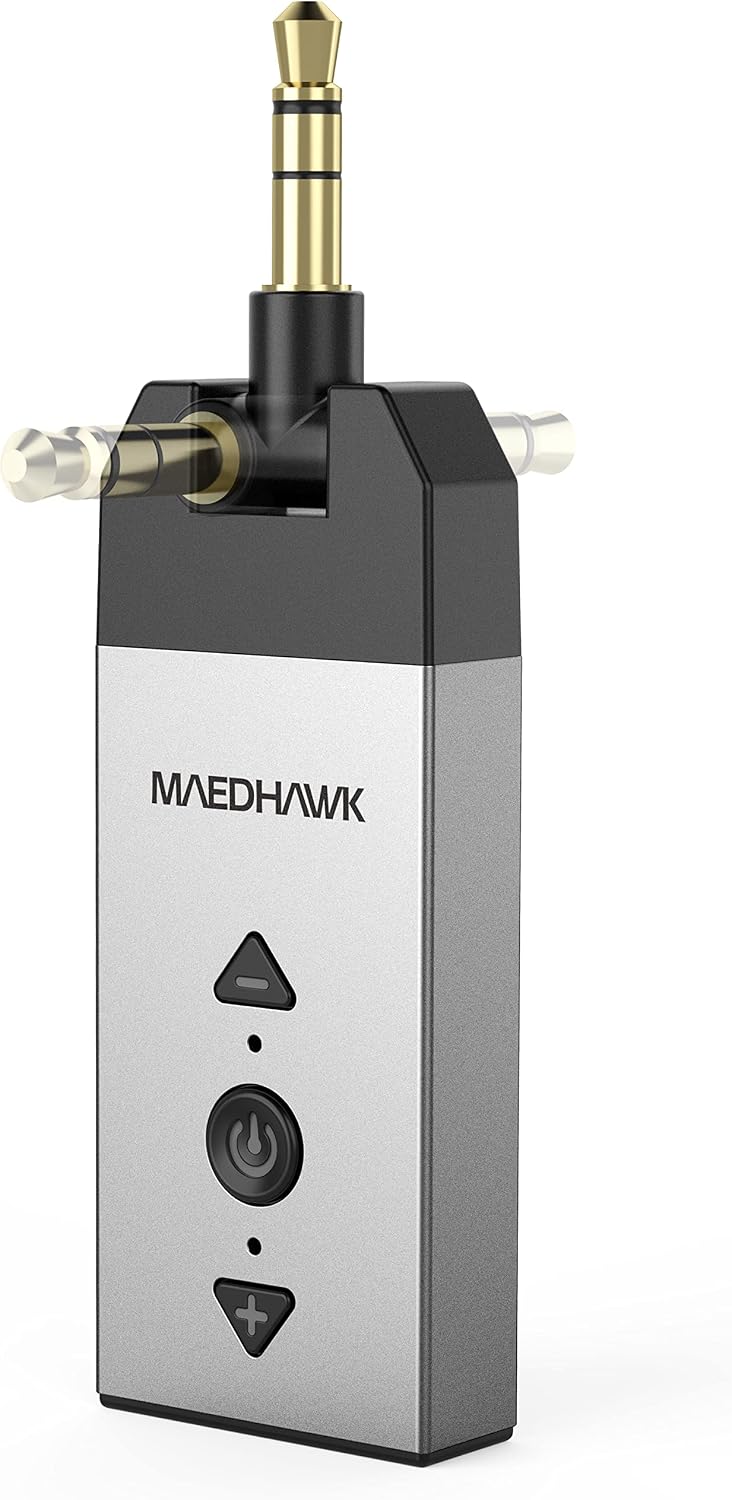 Maedhawk Bluetooth 5.2 AUX Adapter for Car Home Stereo Speaker Headphone