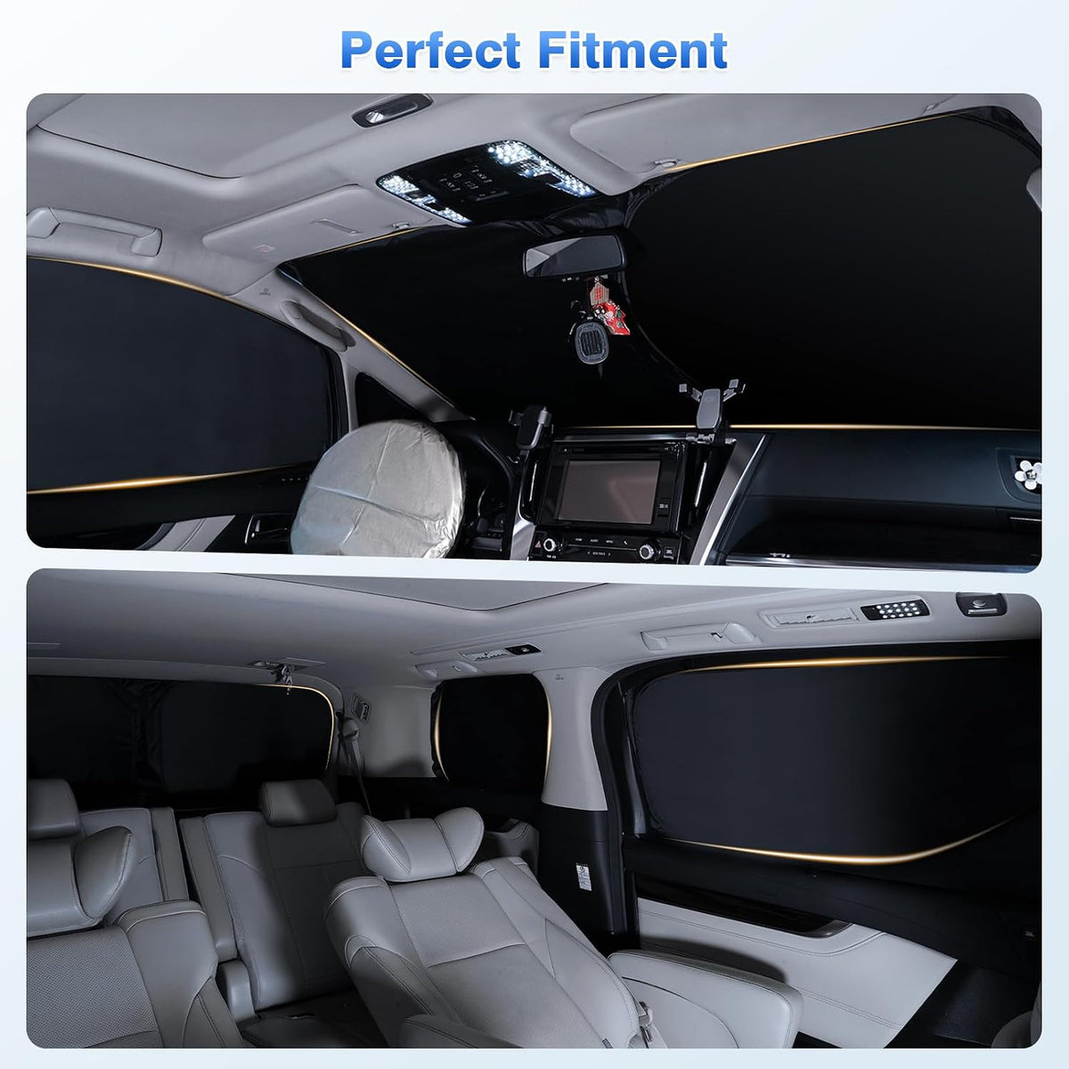 Canvcle Window Shades for 2015-2019 Subaru Outback Accessories Windshield Sun Shade Side Rear Window Covers Sunshade Sun Visor Shield Privacy Protection for Camping Keep Vehicle Cool Black 8PCS