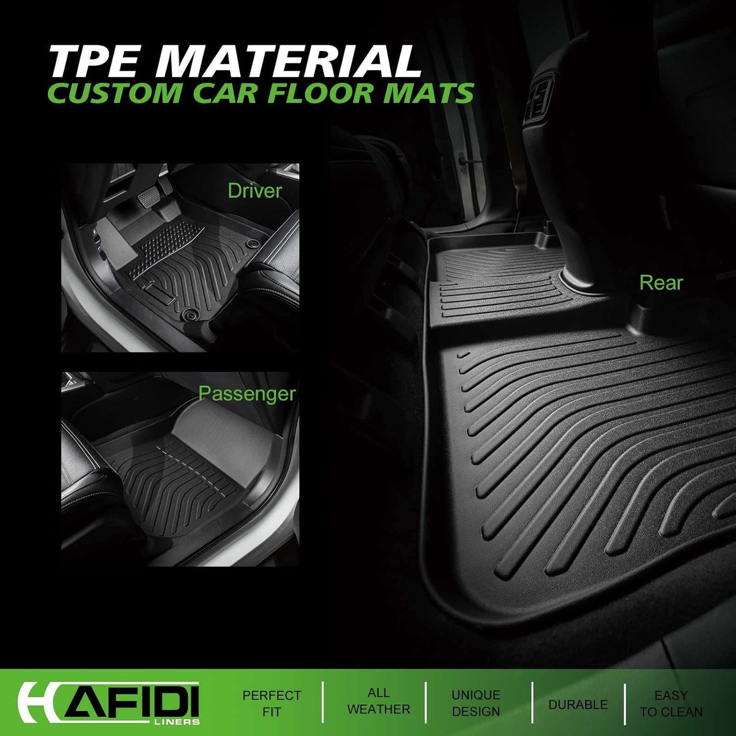 All Weather Car Floor Mats & Cargo Liner for 2022-2025 2026 Hyundai Tucson (No Hybrid Models) Custom Fit Full Set Accessories - Black