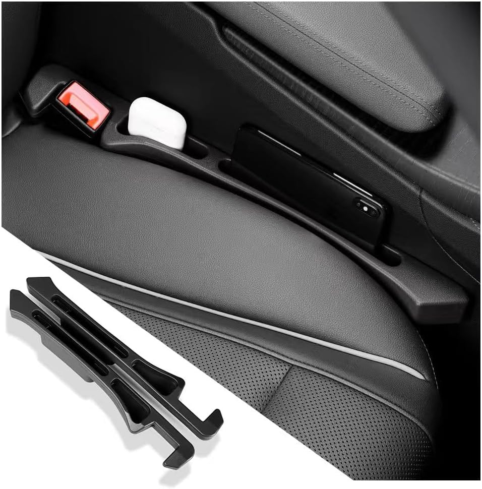 2PCS Deepened No Drop Car Seat Gap Filler Organizer