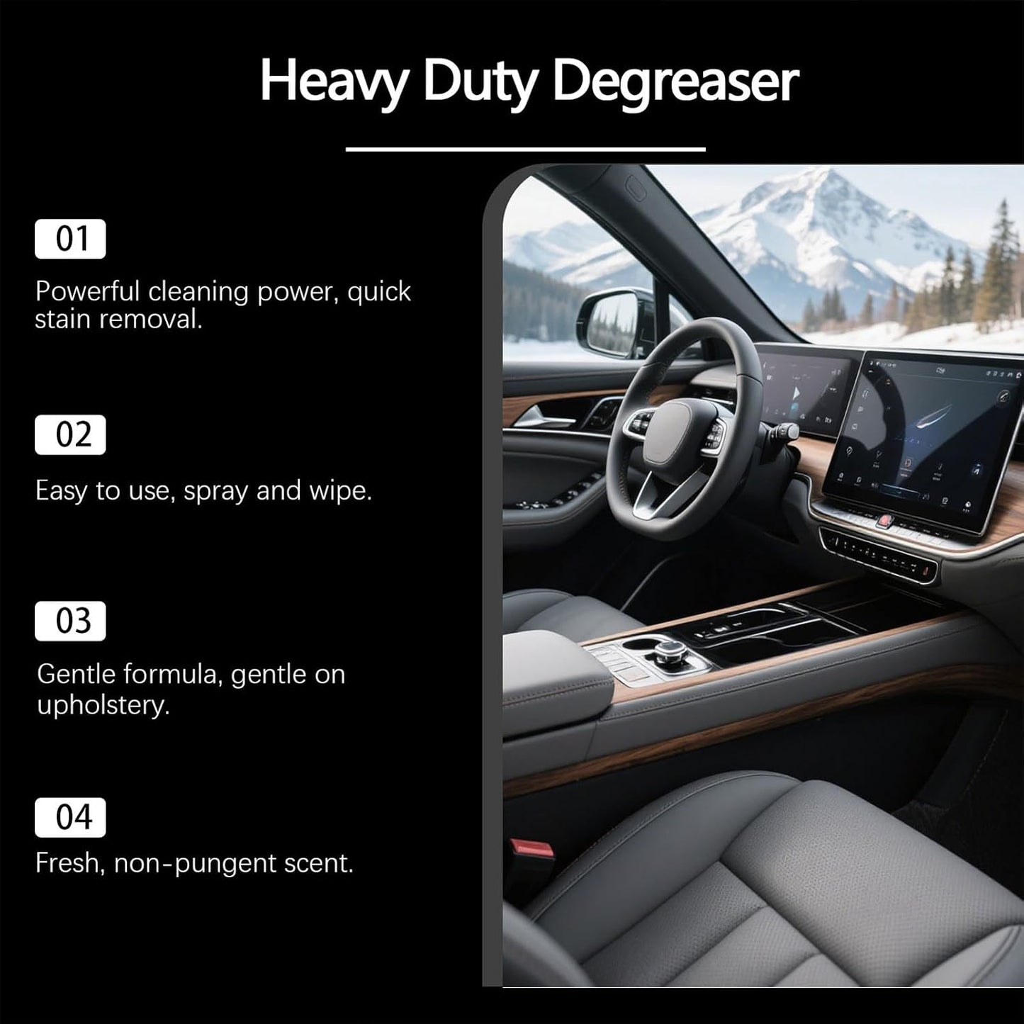 Multi-Surface Car Interior Stain Remover, All-Purpose Car Interior Cleaner Spray for Fabric Leather and Plastic Interiors Detailer for Seats Dashboard Console and Upholstery (1Pc)
