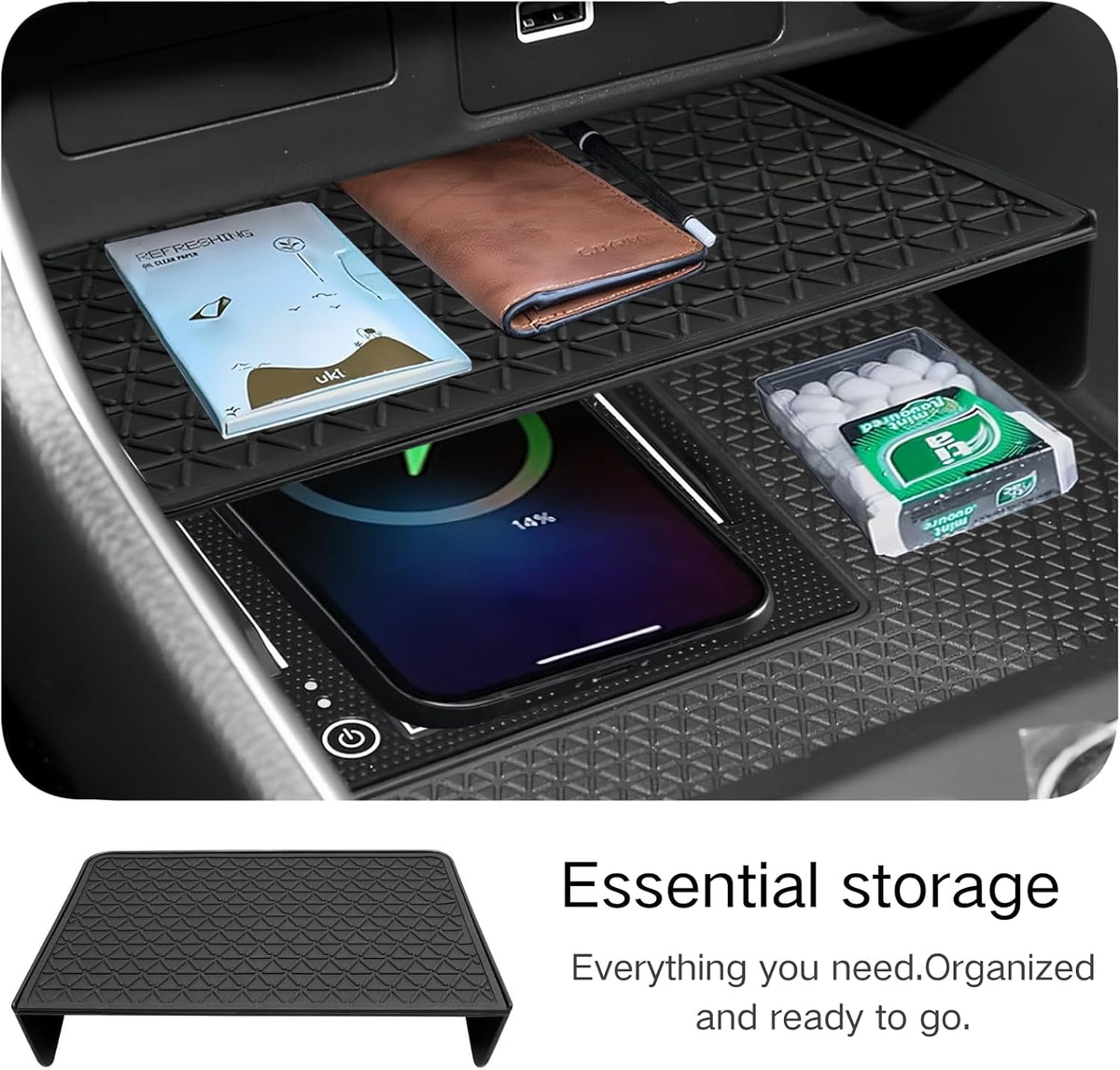 3PCS Center Console Organizer for Honda 2023 2024 2025 2026 CRV Accessories Middle Console Organizer CR-V Interior Armrest Insert Tray Hidden Storage Box Secret Compartment
